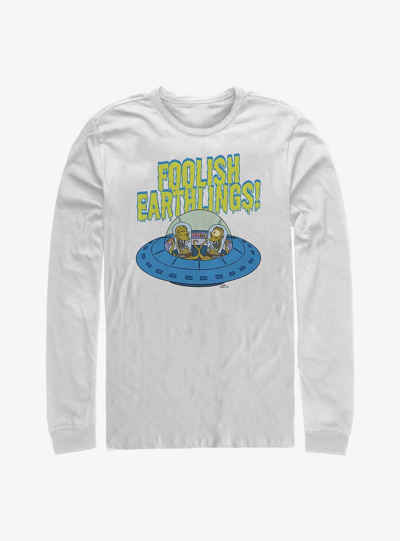 The Simpsons Foolish Earthlings Long-Sleeve T-Shirt, , hi-res