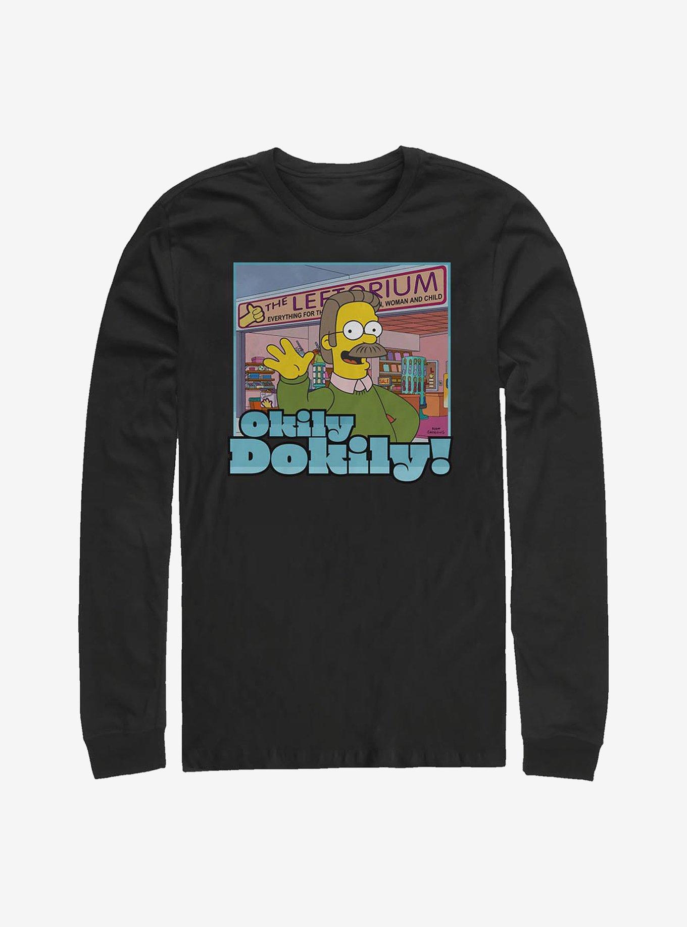 The Simpsons Okily Dokily Ned Long-Sleeve T-Shirt, , hi-res
