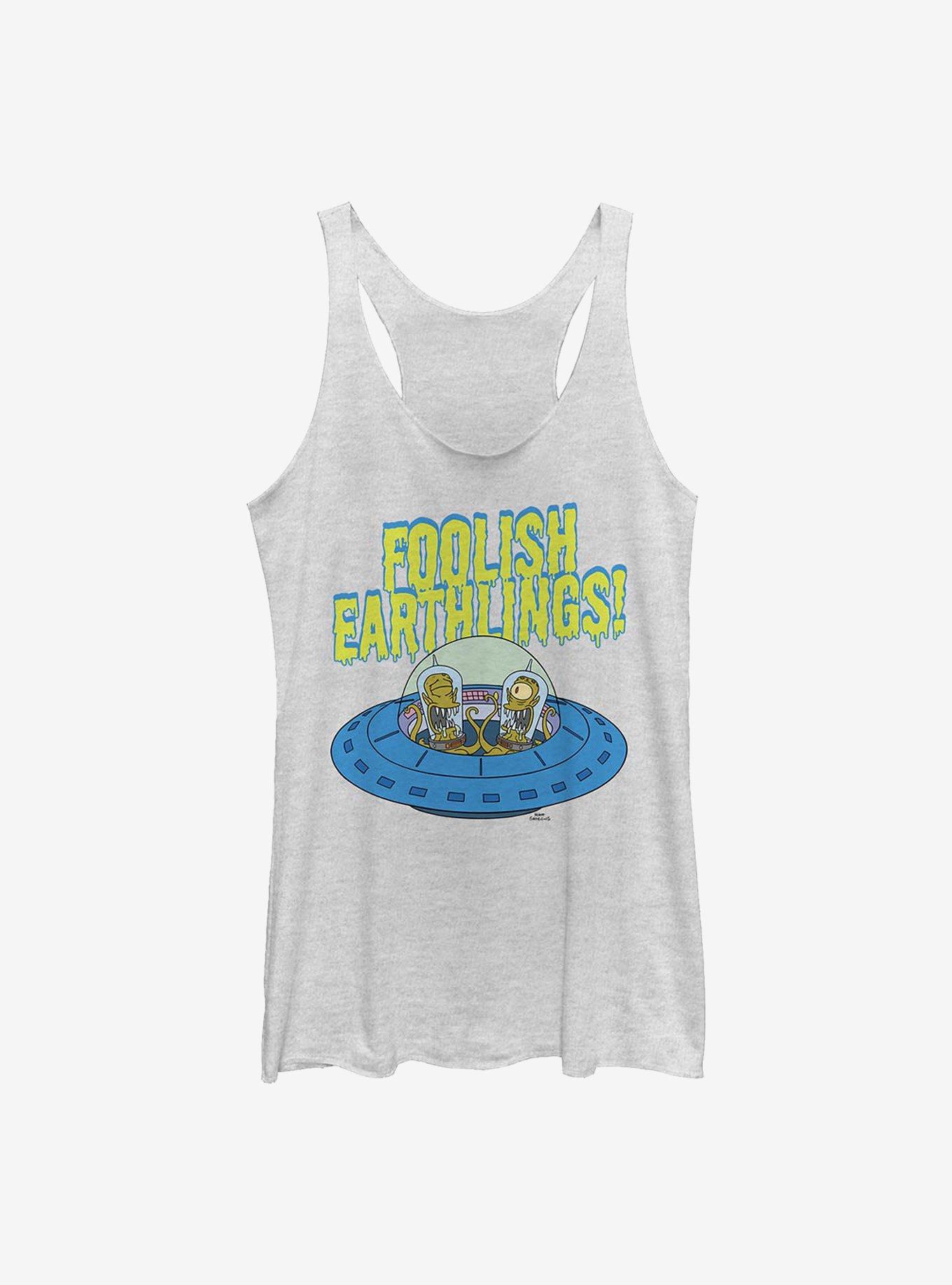 The Simpsons Foolish Earthlings Womens Tank Top, , hi-res