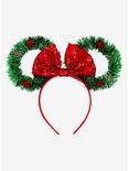 Disney Minnie Mouse Wreath Mouse Ears Headband - BoxLunch Exclusive, , hi-res