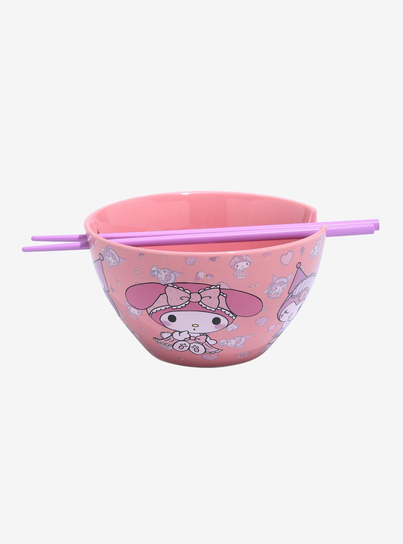 My Melody & Kuromi Slumber Party Ramen Bowl With Chopsticks | Hot