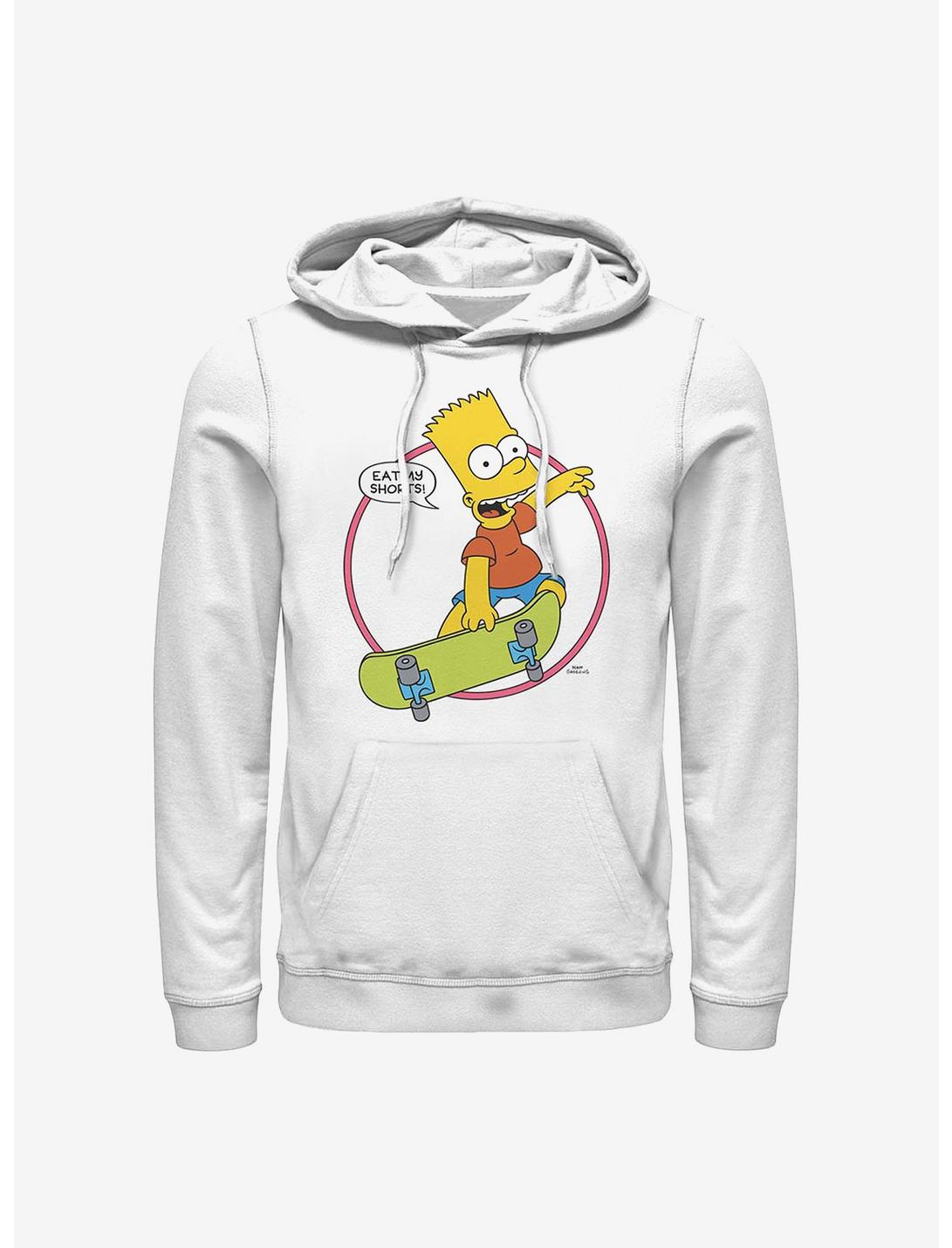 The Simpsons Eat Shorts Hoodie, WHITE, hi-res