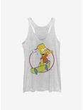 The Simpsons Eat Shorts Womens Tank Top, WHITE HTR, hi-res