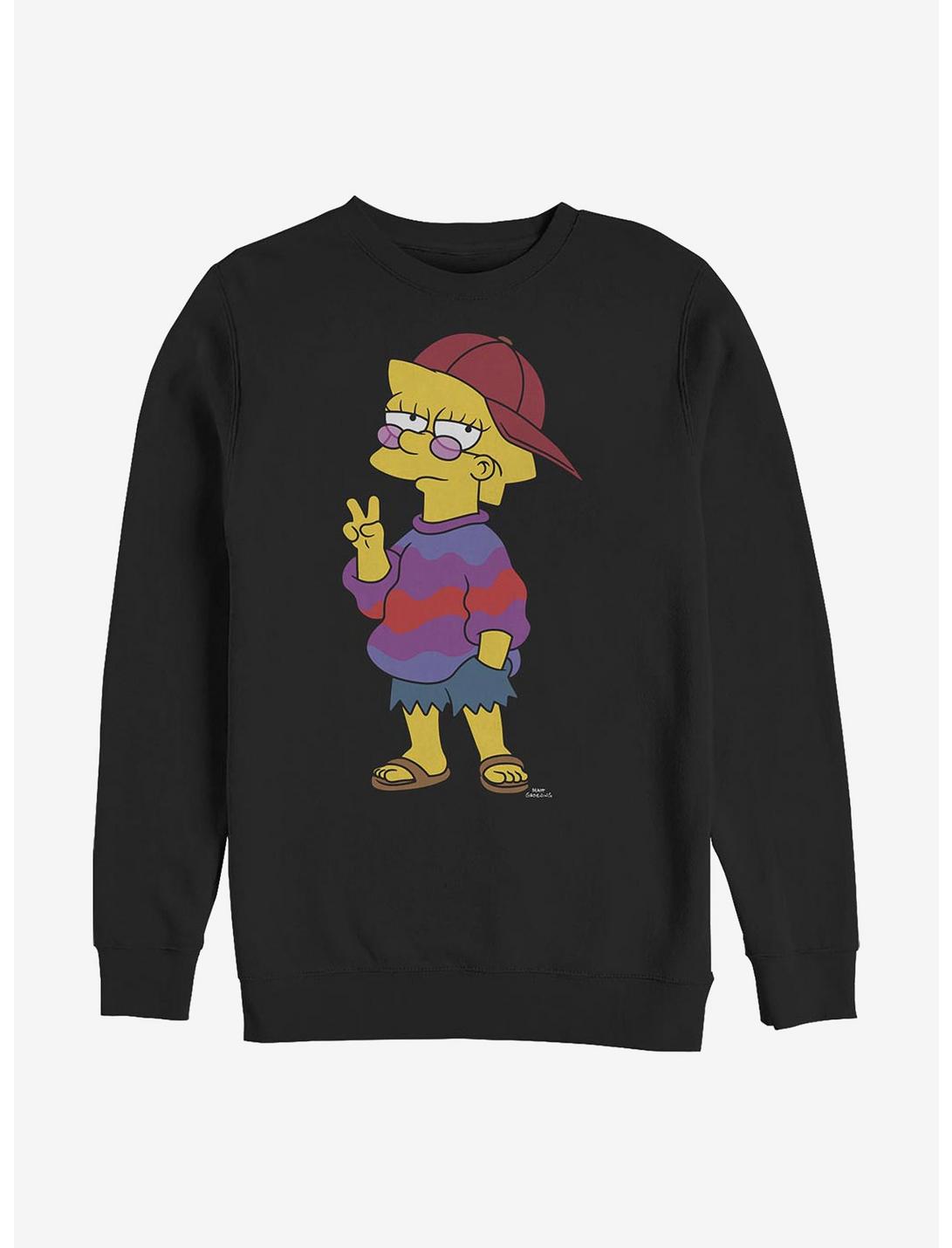 The Simpsons Cool Lisa Sweatshirt, BLACK, hi-res