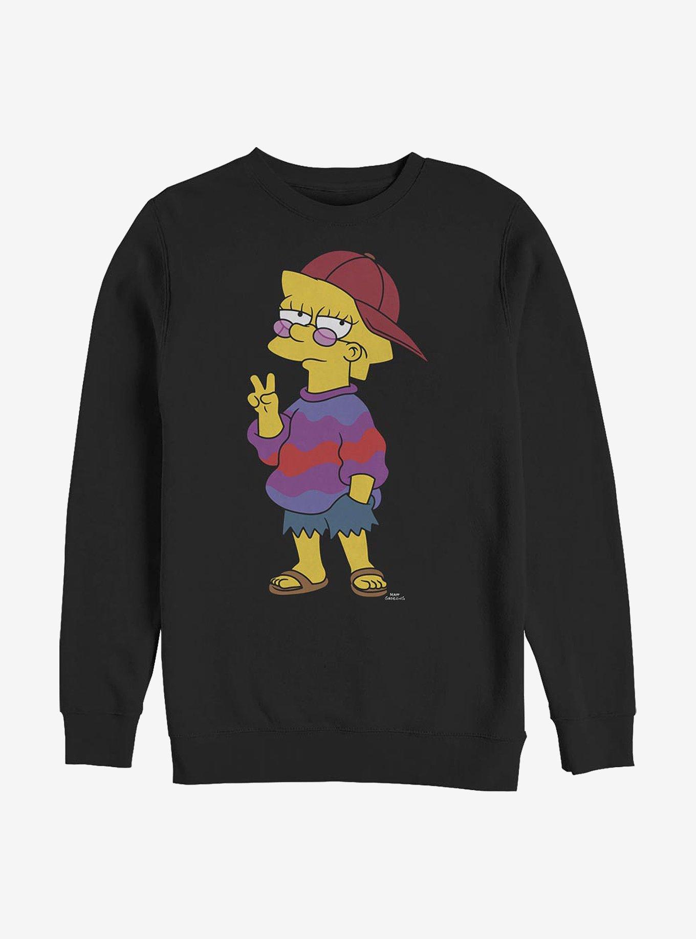 The Simpsons Cool Lisa Sweatshirt, BLACK, hi-res