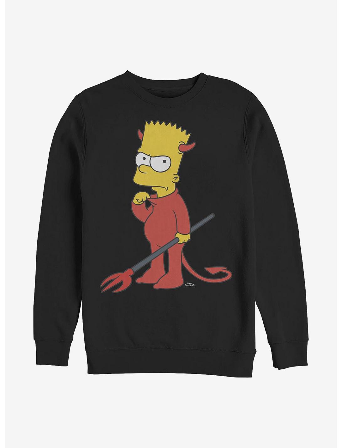 The Simpsons Devil Bart Sweatshirt, BLACK, hi-res