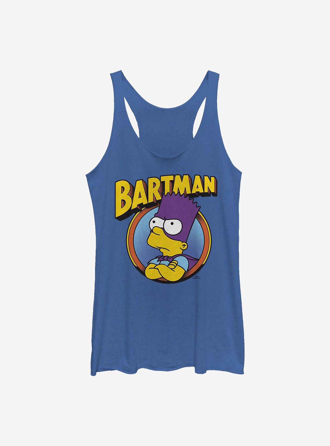The Simpsons Bartman Circle Womens Tank Top, ROY HTR, hi-res