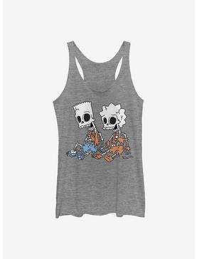 The Simpsons Skeleton Bart And Lisa Womens Tank Top, , hi-res