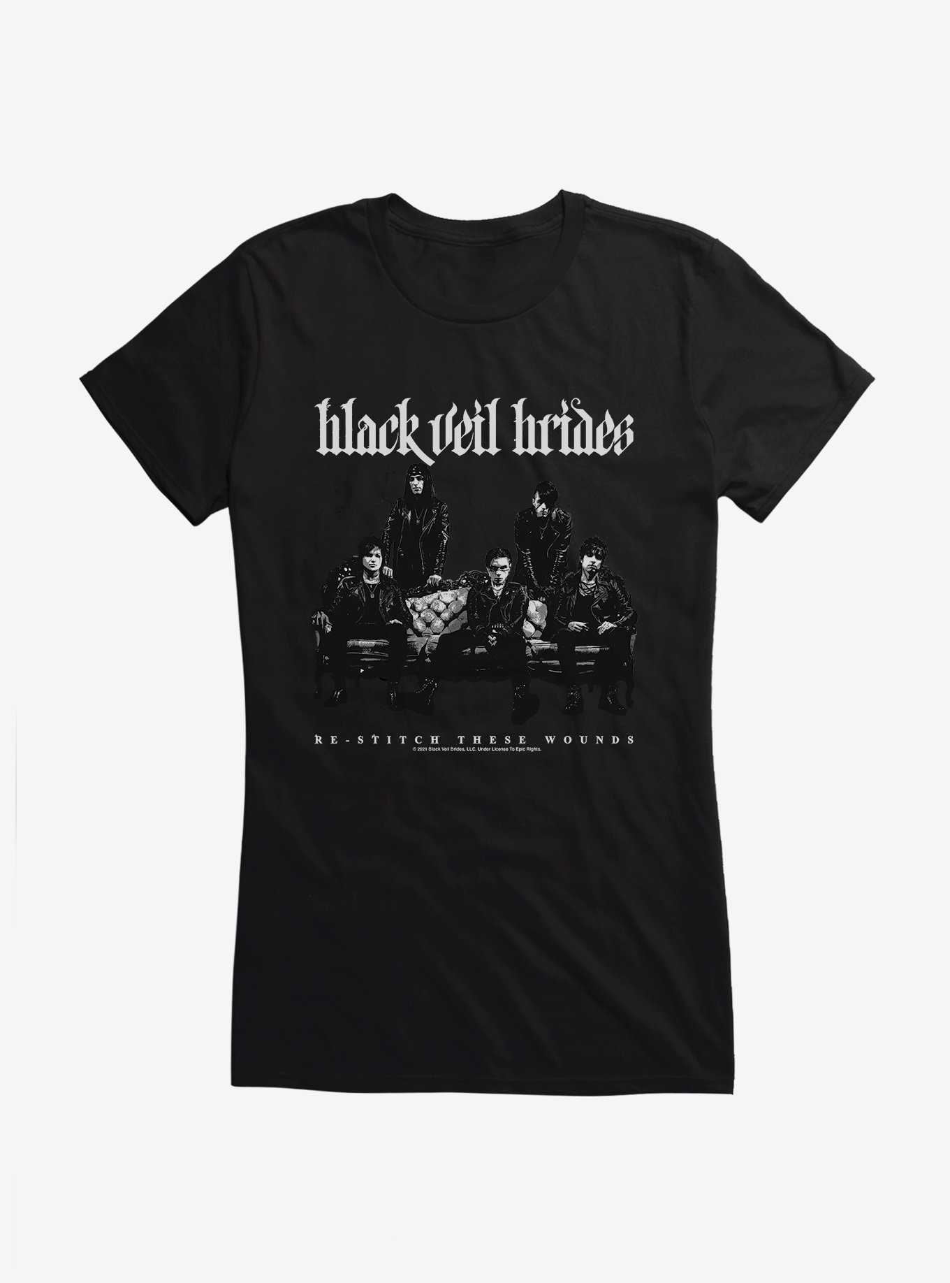 Black Veil Brides Re-Stitch These Wounds Band Photo Girls T-Shirt, , hi-res