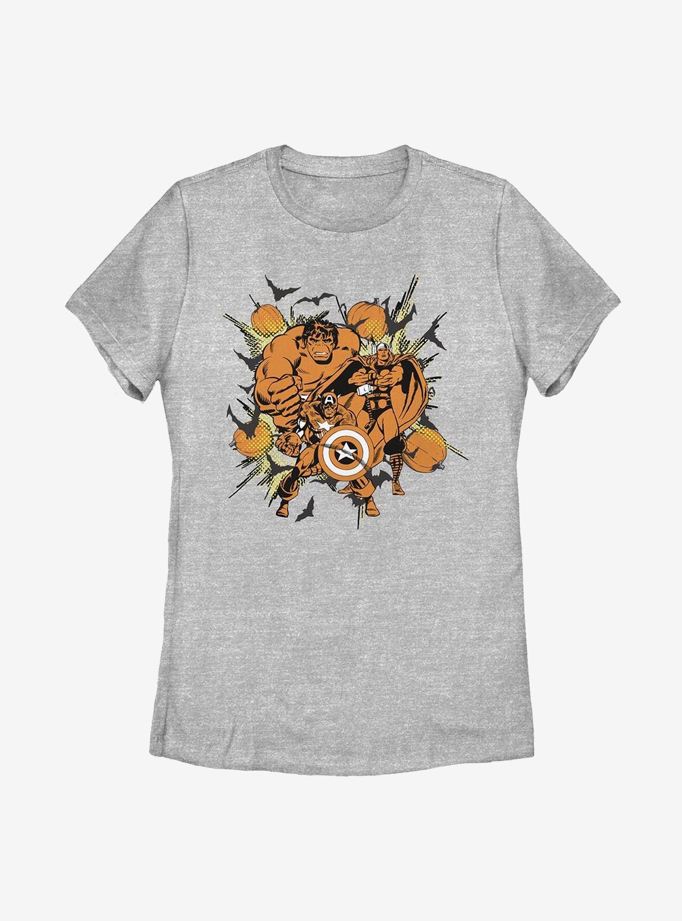Marvel Avengers Group Pumpkin Womens T-Shirt, , hi-res