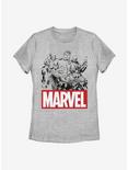 Marvel Avengers Group Womens T-Shirt, ATH HTR, hi-res