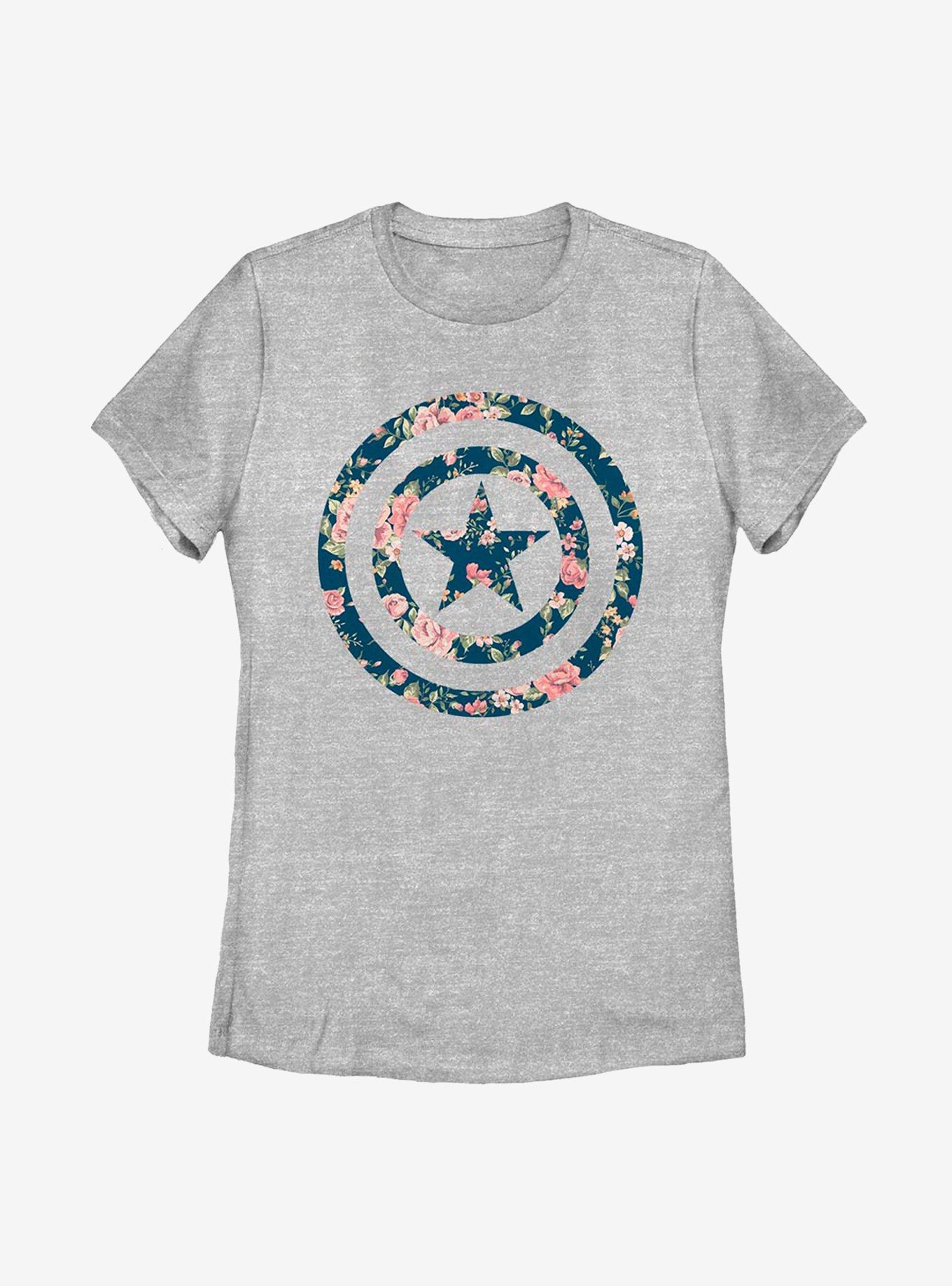 Marvel Captain America Captain Floral Womens T-Shirt, , hi-res