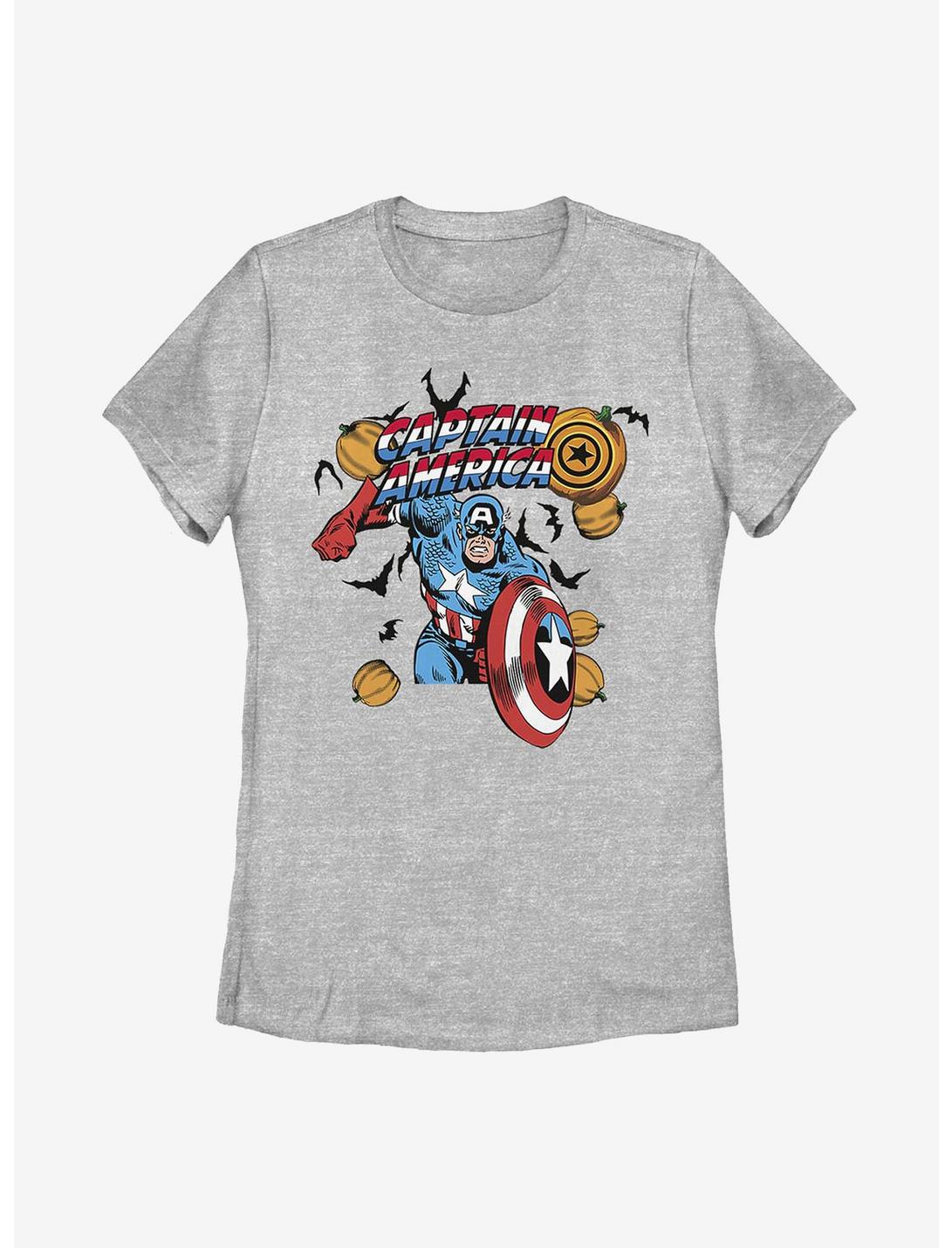 Marvel Captain America Pumpkins Womens T-Shirt, ATH HTR, hi-res