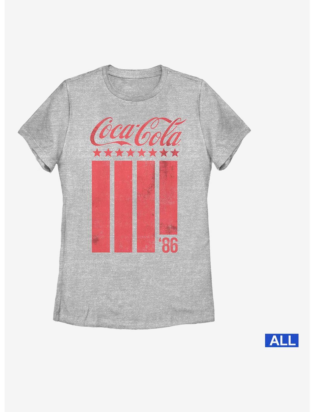 Coca-Cola Stripes Womens T-Shirt, ATH HTR, hi-res
