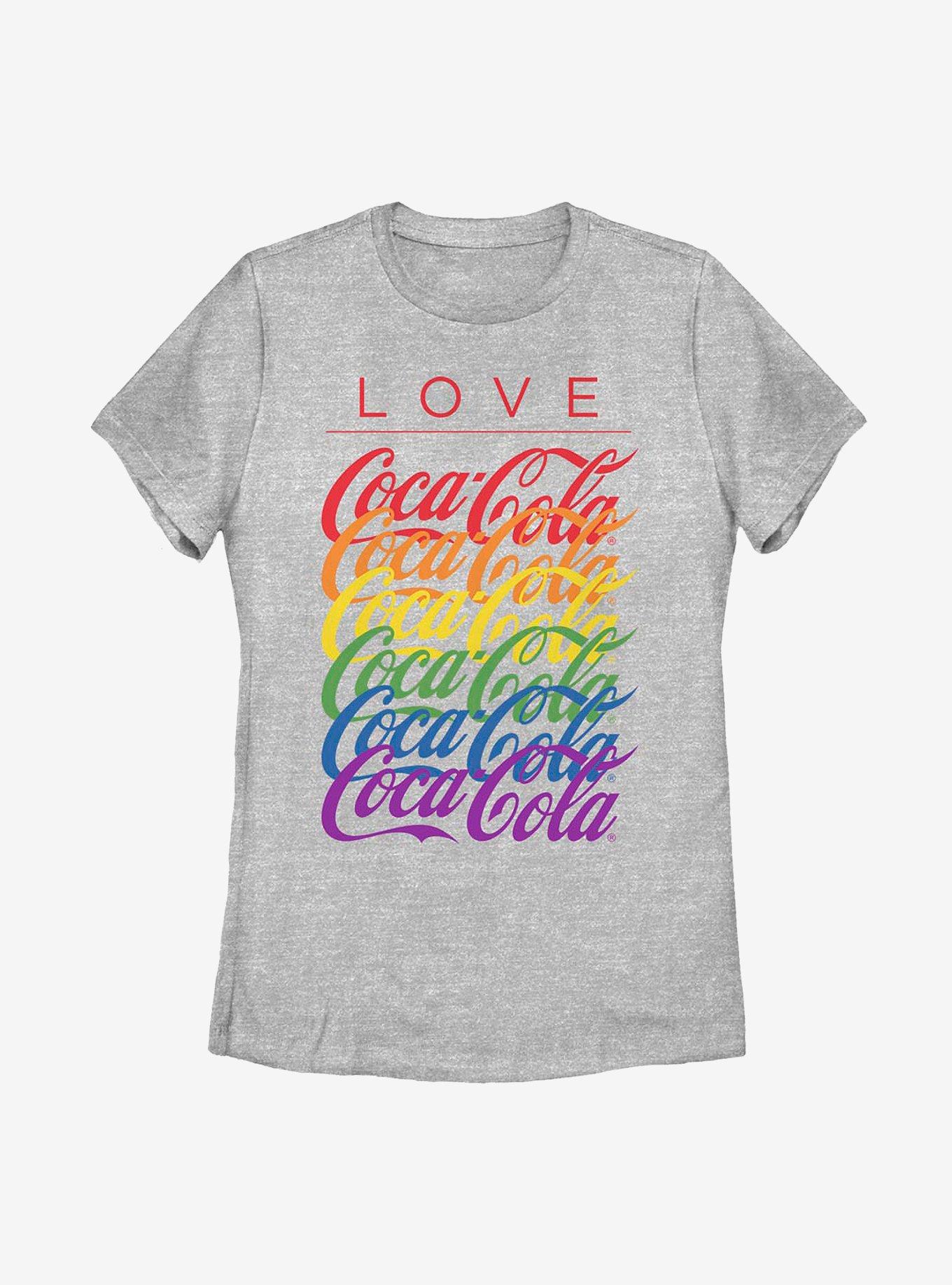 Coca-Cola Love Rainbow Womens T-Shirt, ATH HTR, hi-res