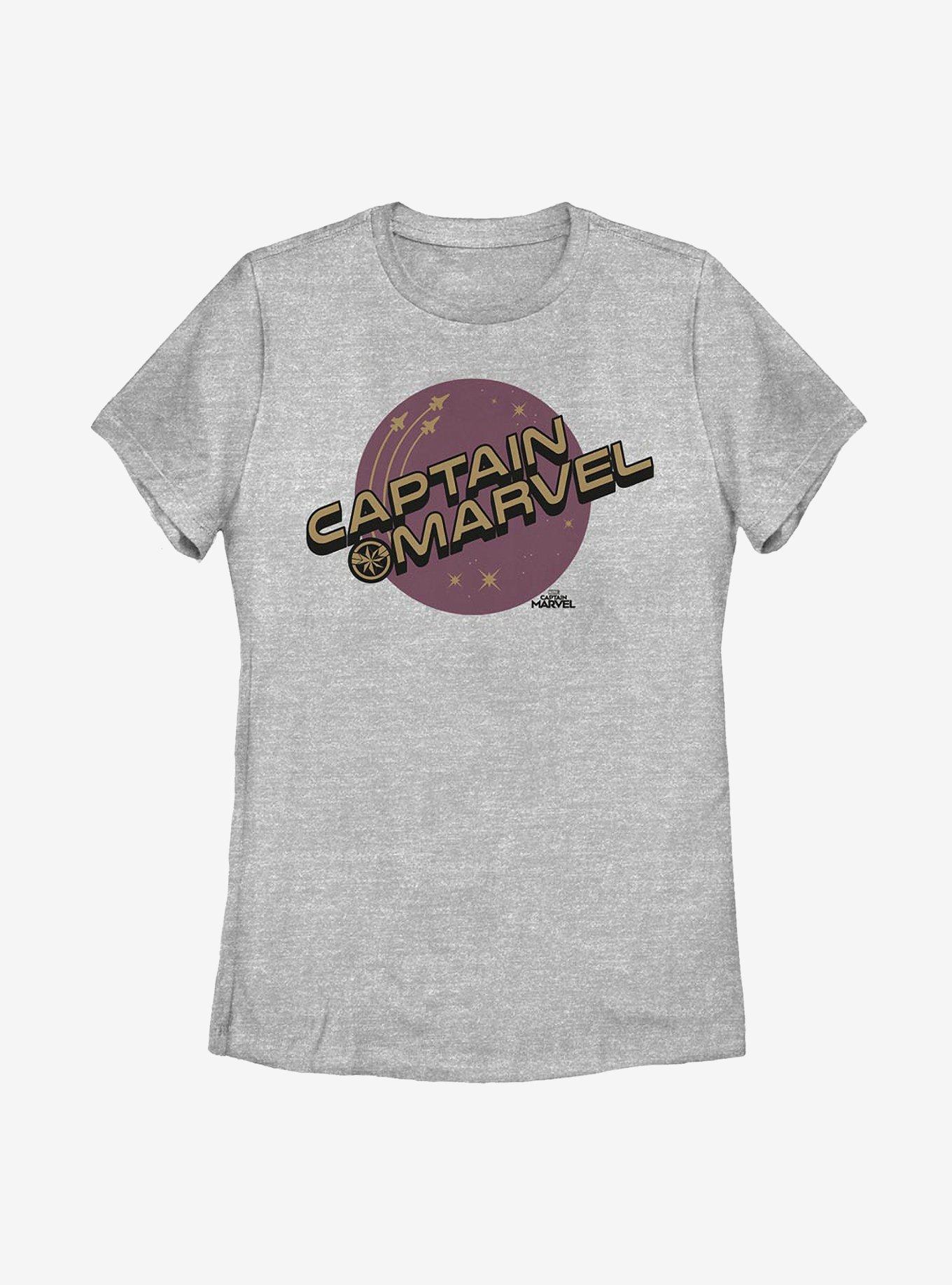 Marvel Captain Marvel Captain Planets Logo Womens T-Shirt, ATH HTR, hi-res