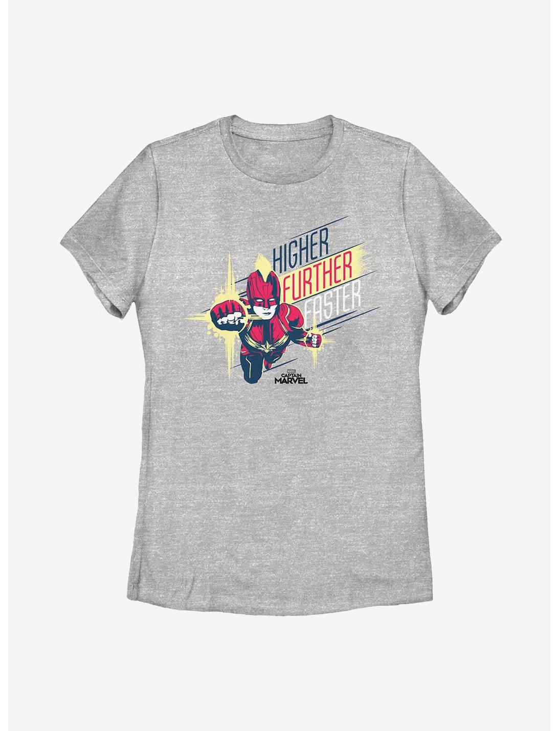 Marvel Captain Marvel Powerful Strike Womens T-Shirt, ATH HTR, hi-res