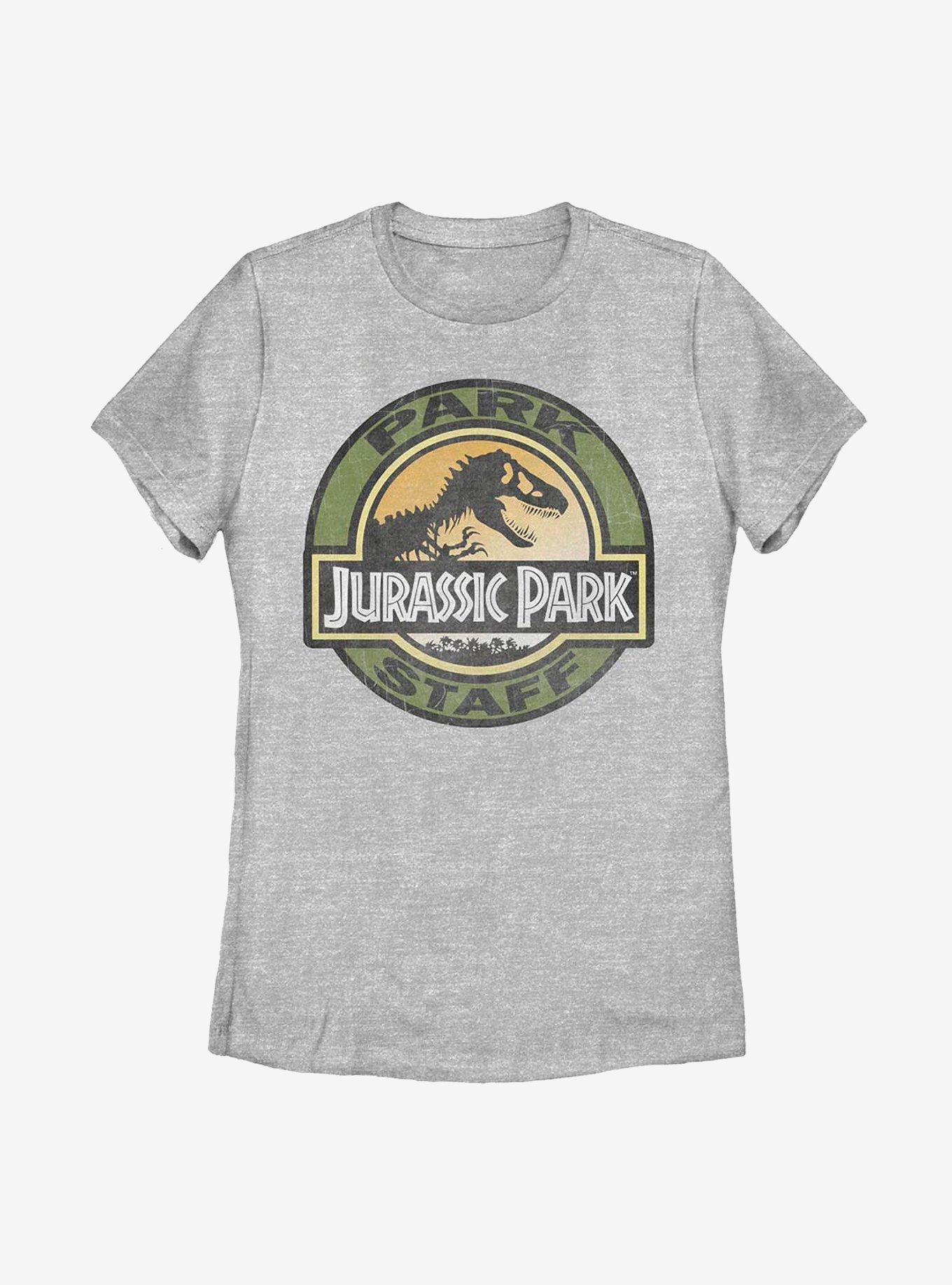 Jurassic Park Staff Womens T-Shirt, ATH HTR, hi-res