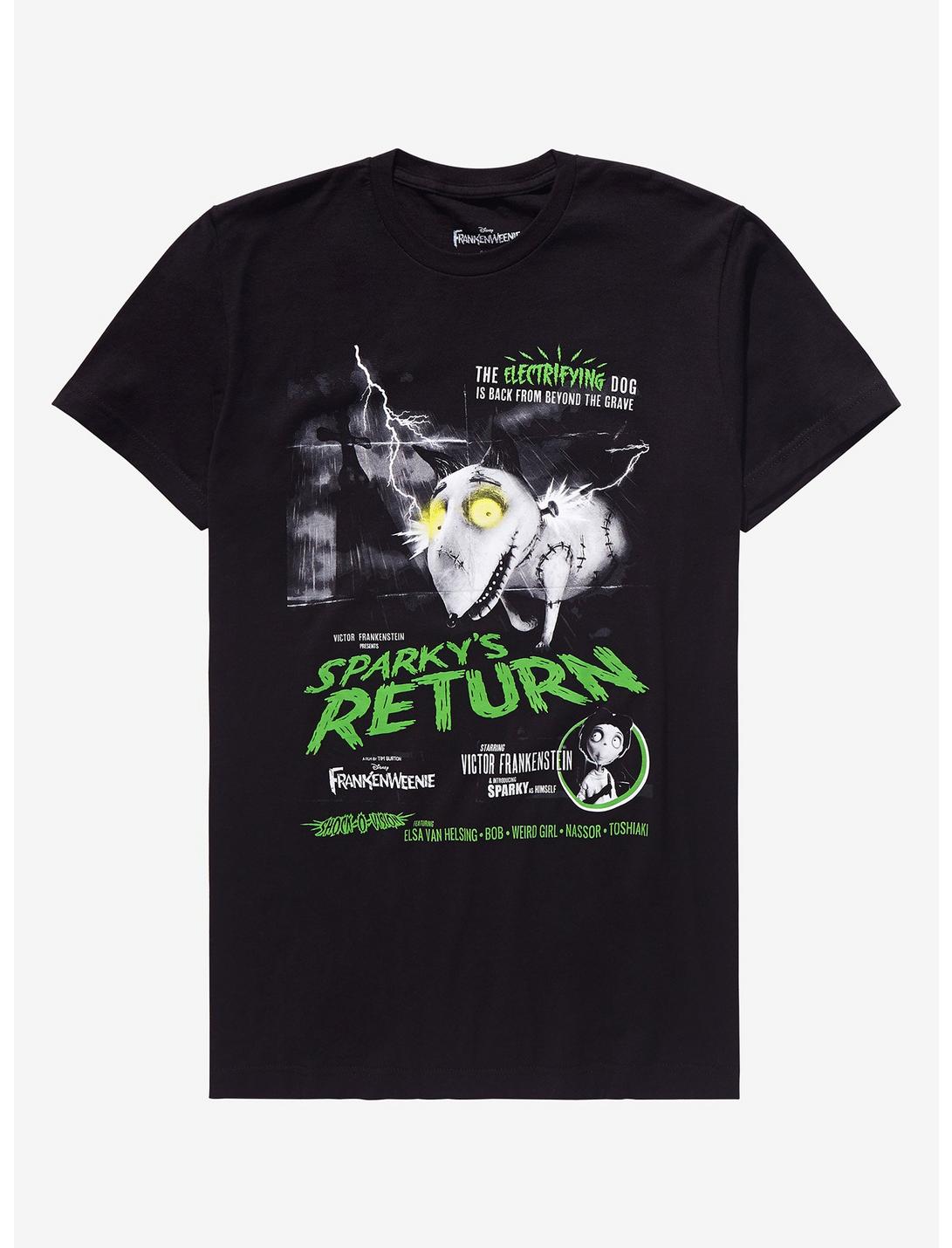 Frankenweenie Sparky's Return Poster T-Shirt, BLACK, hi-res