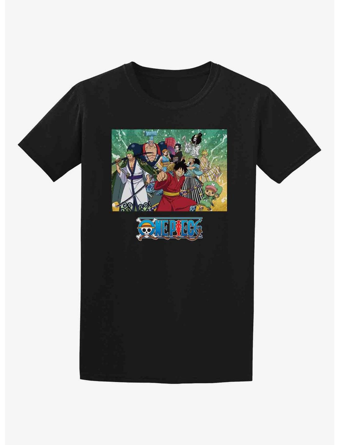 One Piece Straw Hat Crew Wano T-Shirt, BLACK, hi-res