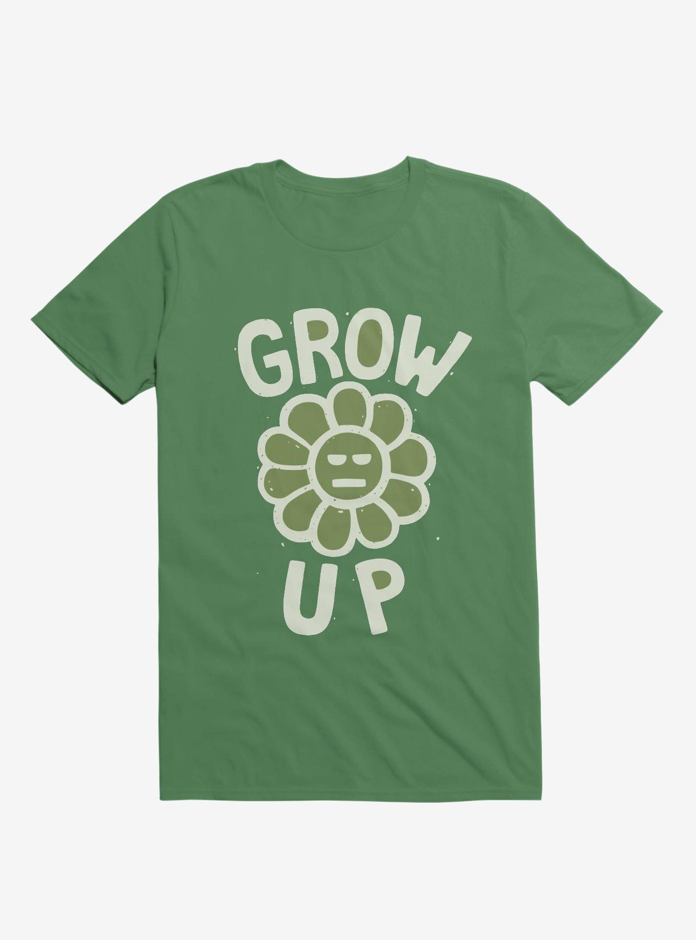 Grow Up Flower T-Shirt, KELLY GREEN, hi-res