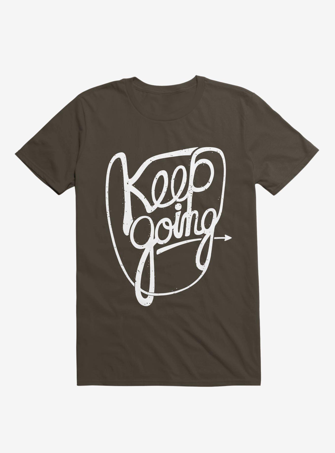 Keep Going T-Shirt, BROWN, hi-res