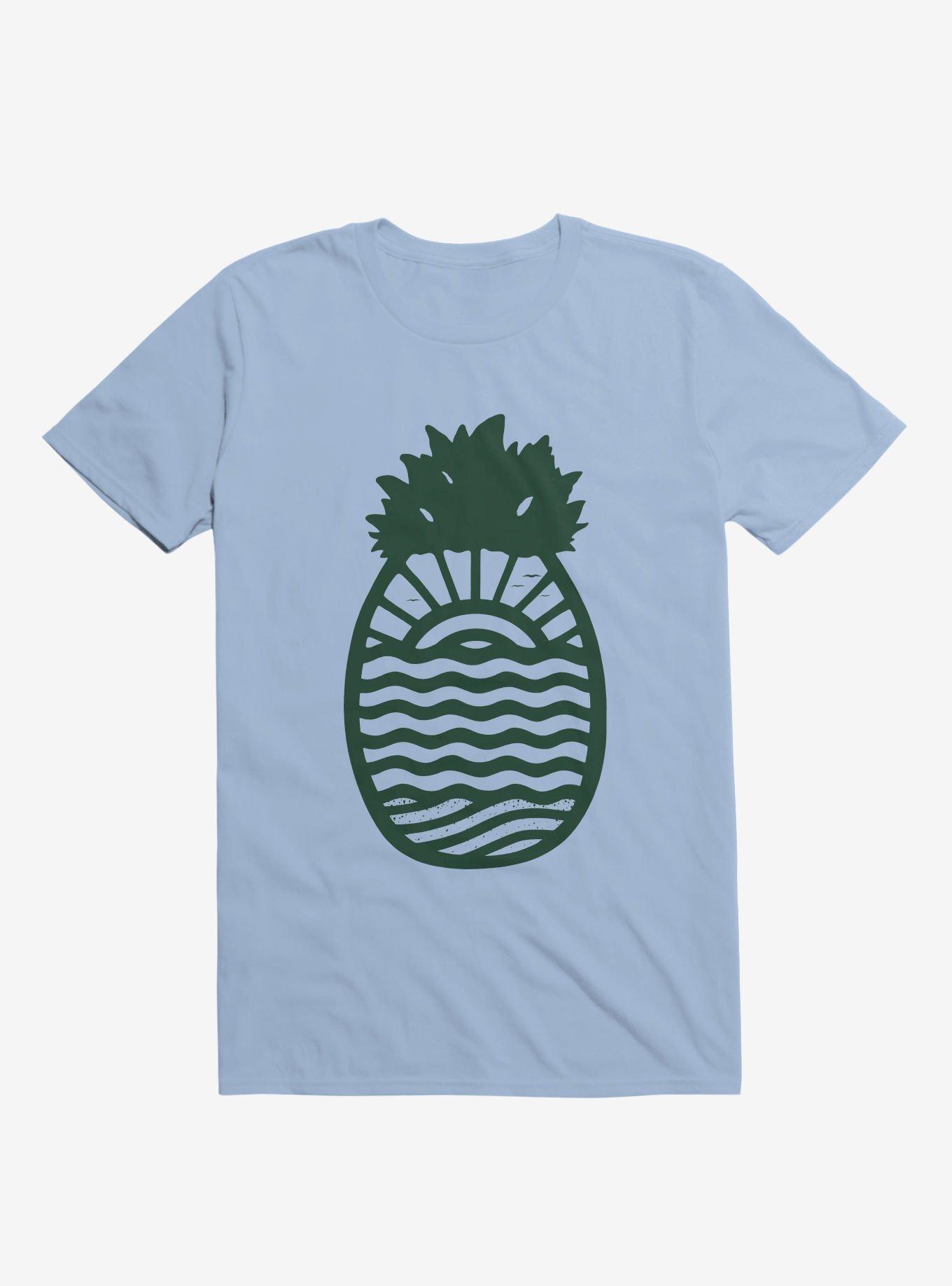Pineapple Art T-Shirt, LIGHT BLUE, hi-res