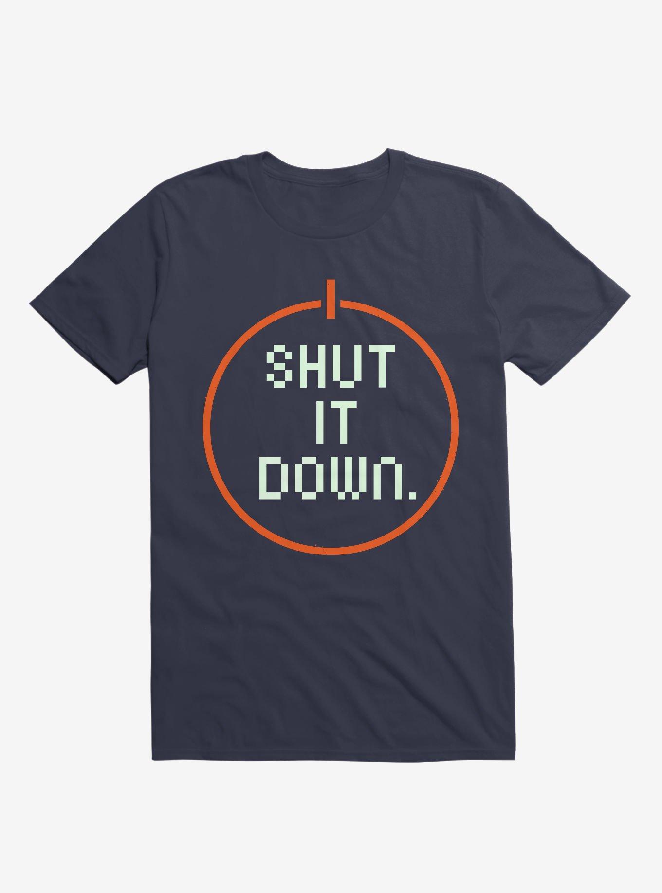 Shut It Down Gamer T-Shirt, NAVY, hi-res