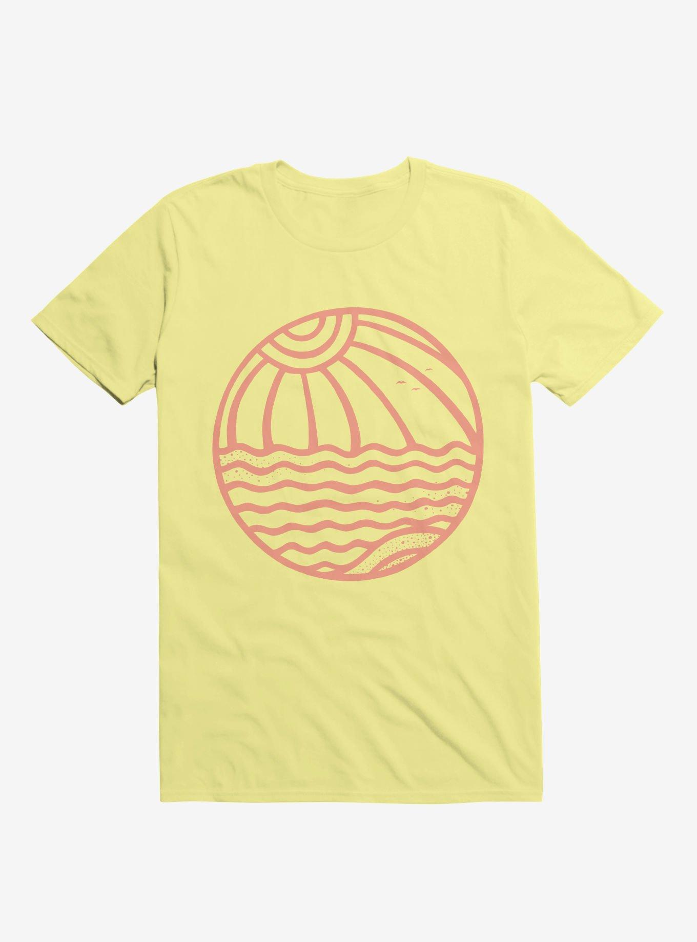 Beach Ball Art T-Shirt, CORN SILK, hi-res
