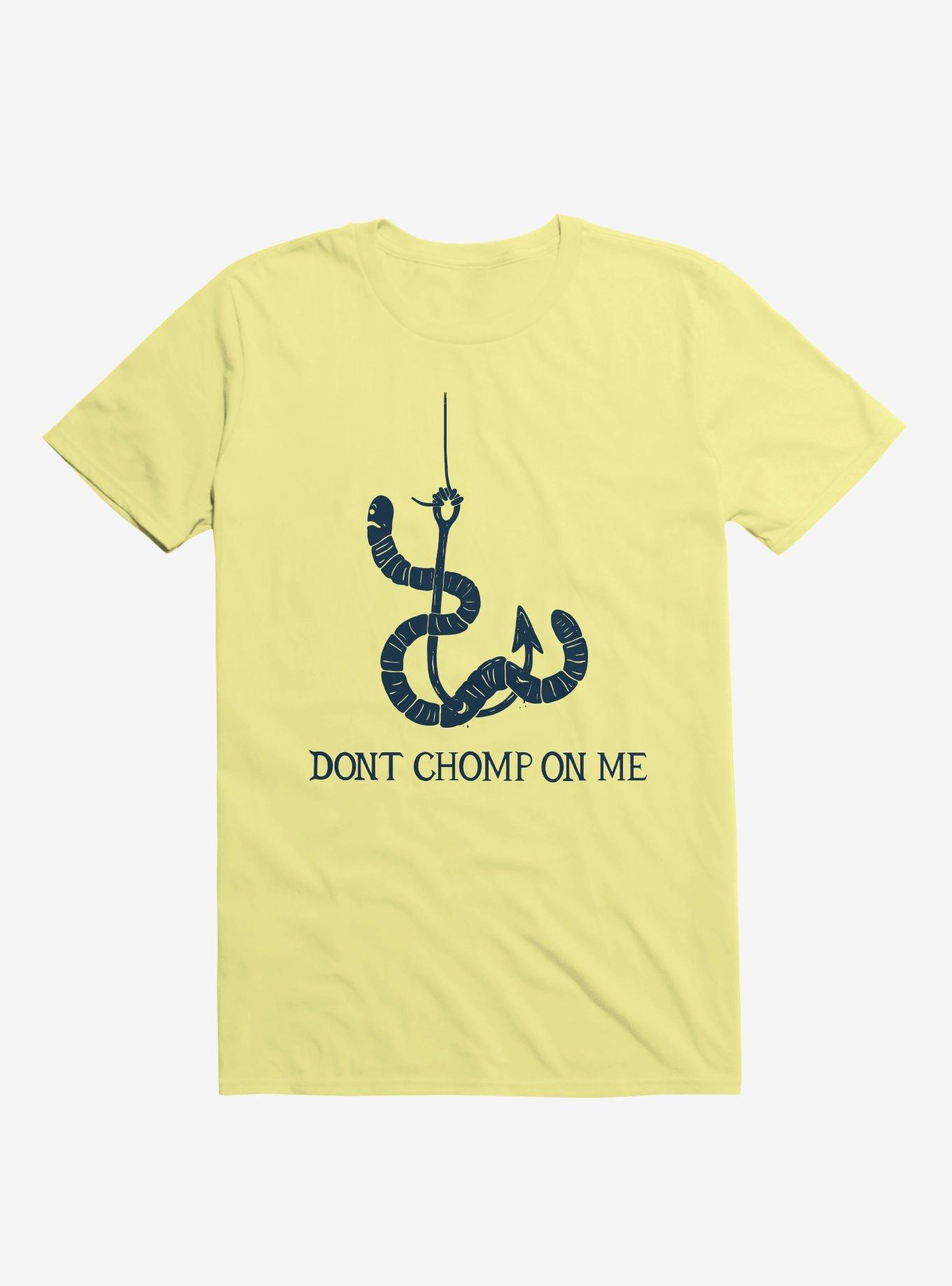 Don't Chomp On Me Lure Worm T-Shirt, CORN SILK, hi-res