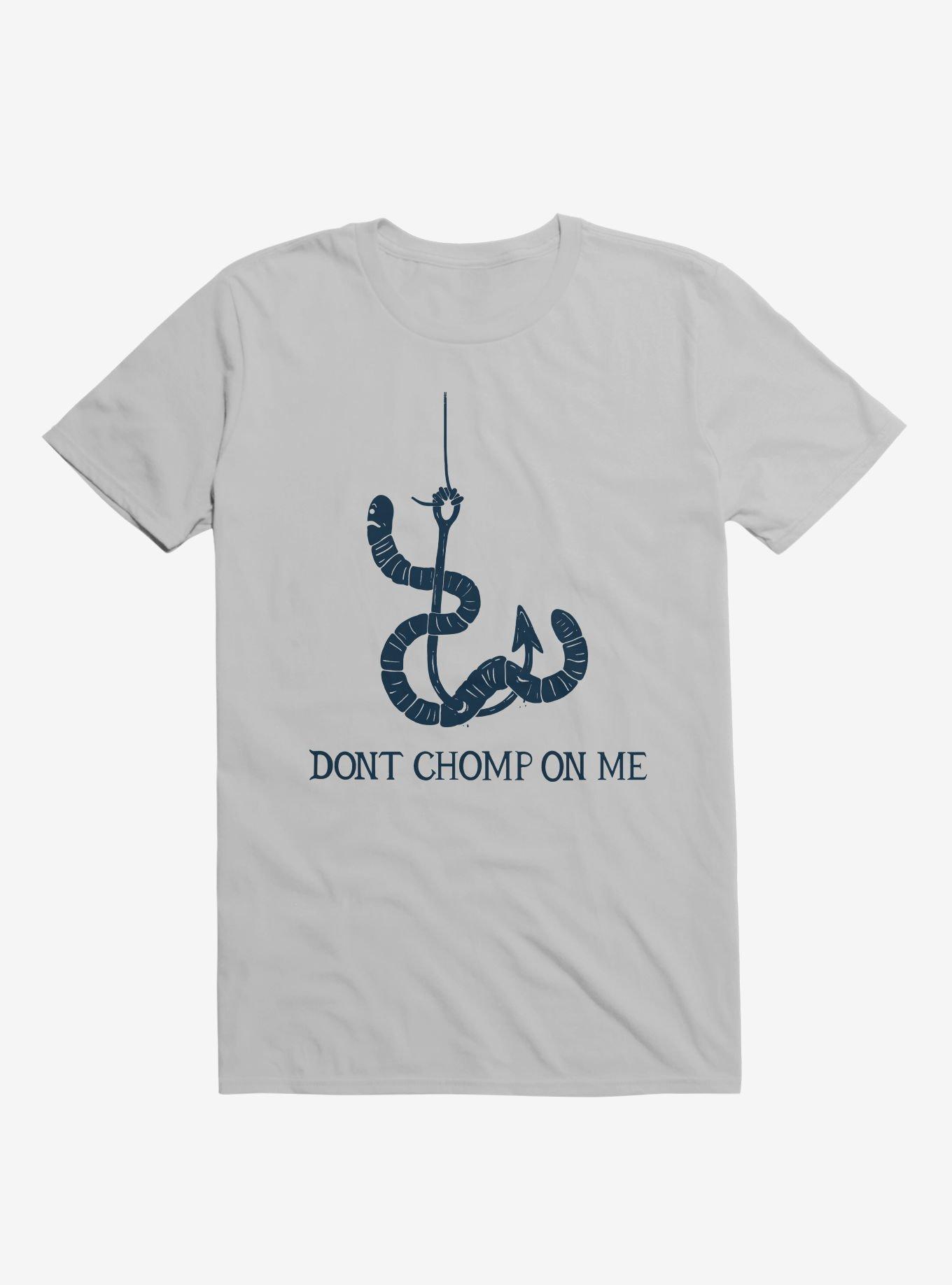 Don't Chomp On Me Lure Worm T-Shirt, ICE GREY, hi-res