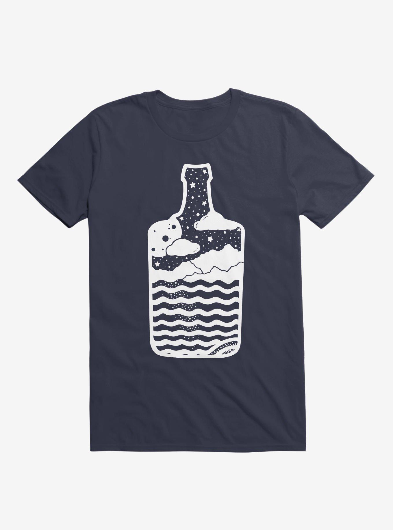 Moonshine Stars Night Sky T-Shirt, NAVY, hi-res