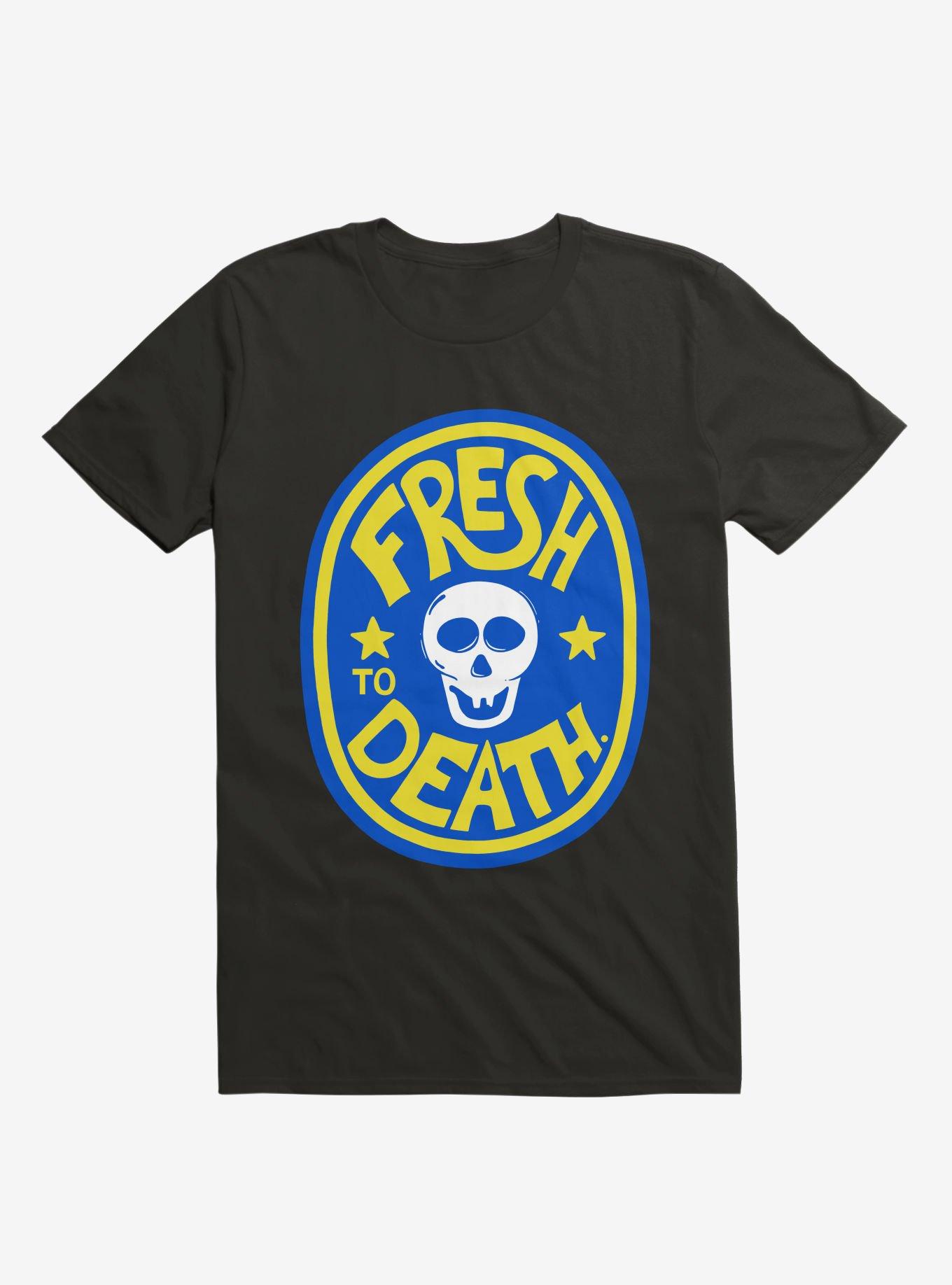 Fresh To Death Skull T-Shirt, BLACK, hi-res