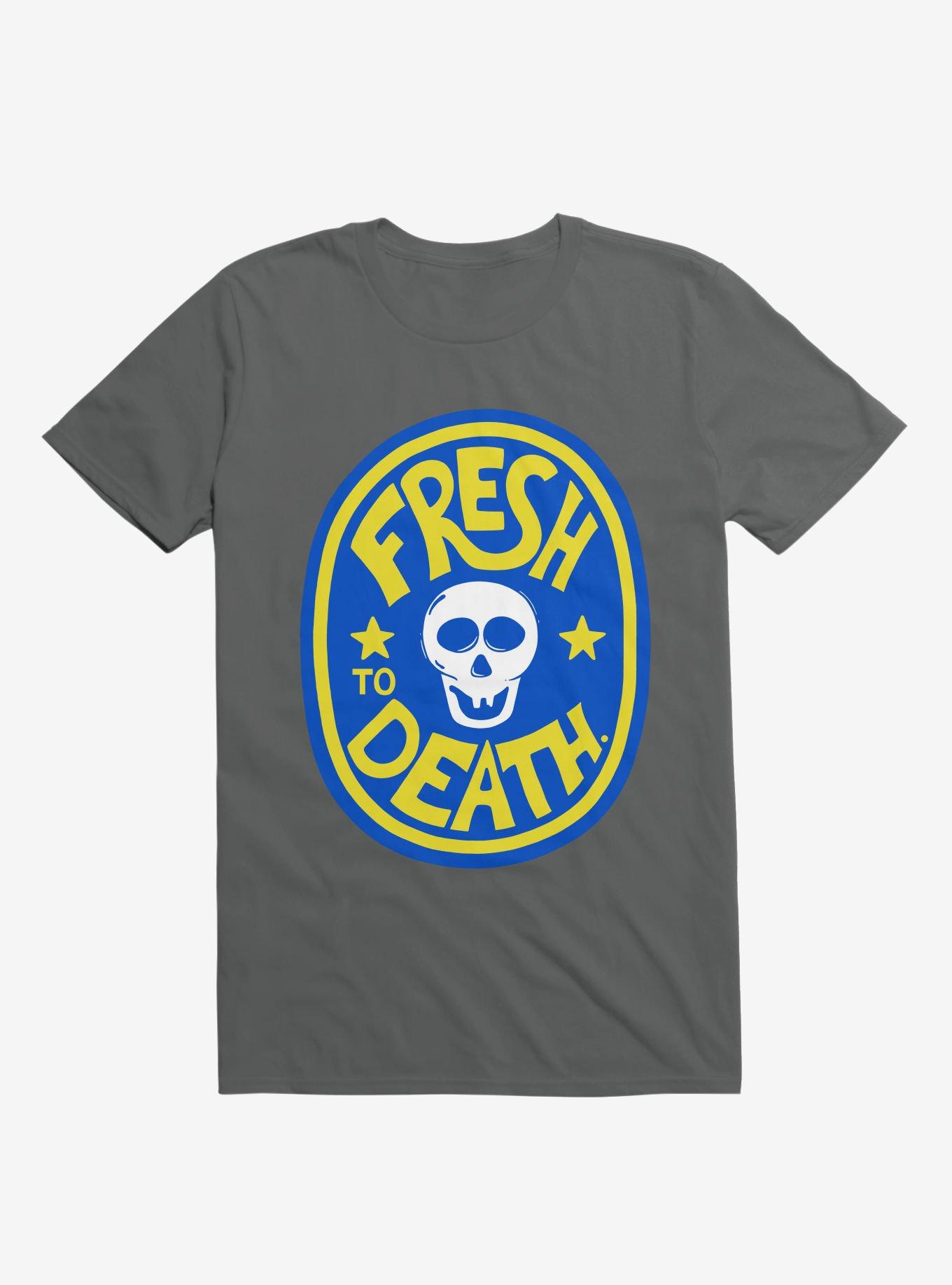 Fresh To Death Skull T-Shirt, ASPHALT, hi-res