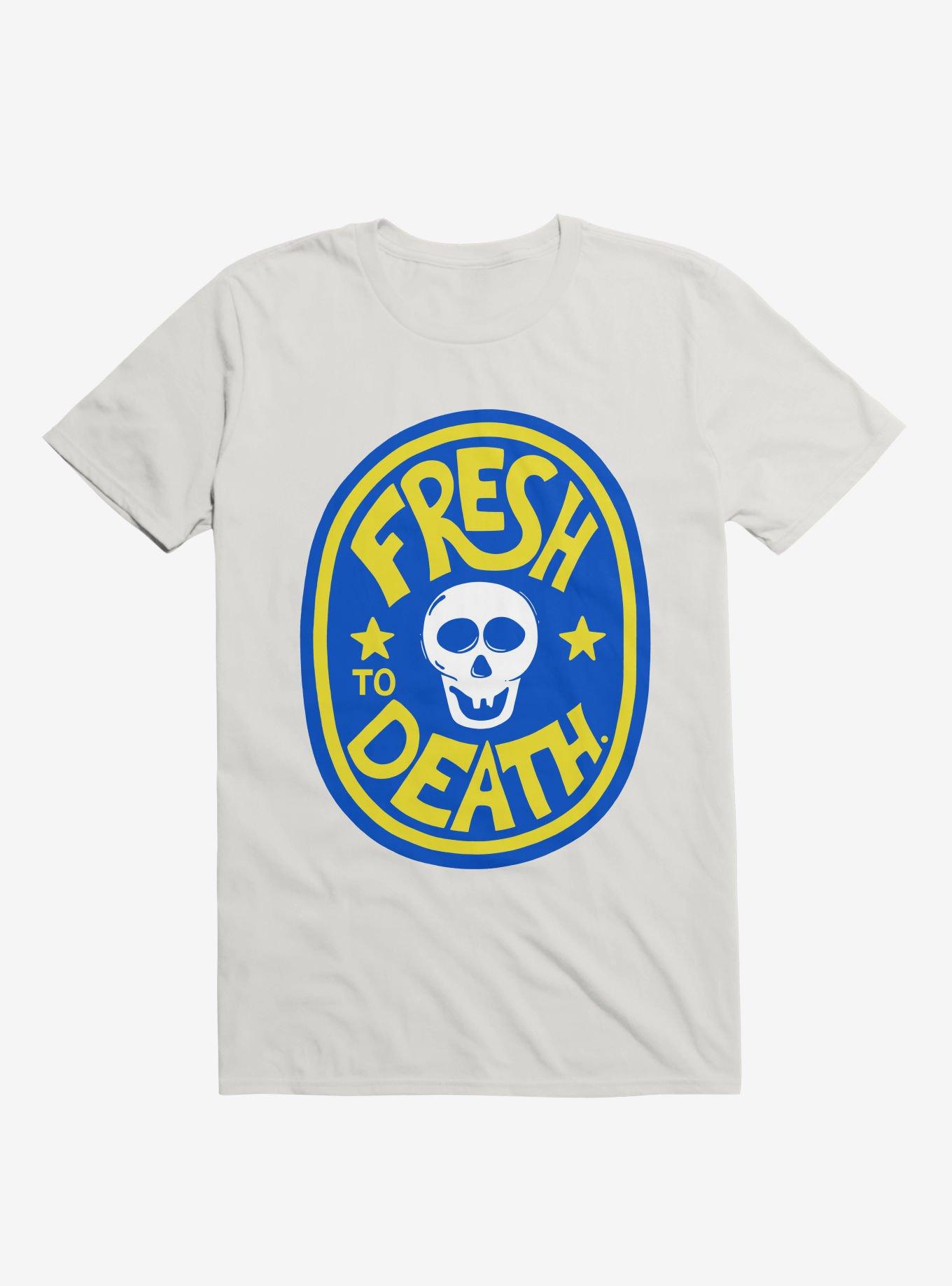Fresh To Death Skull T-Shirt, WHITE, hi-res