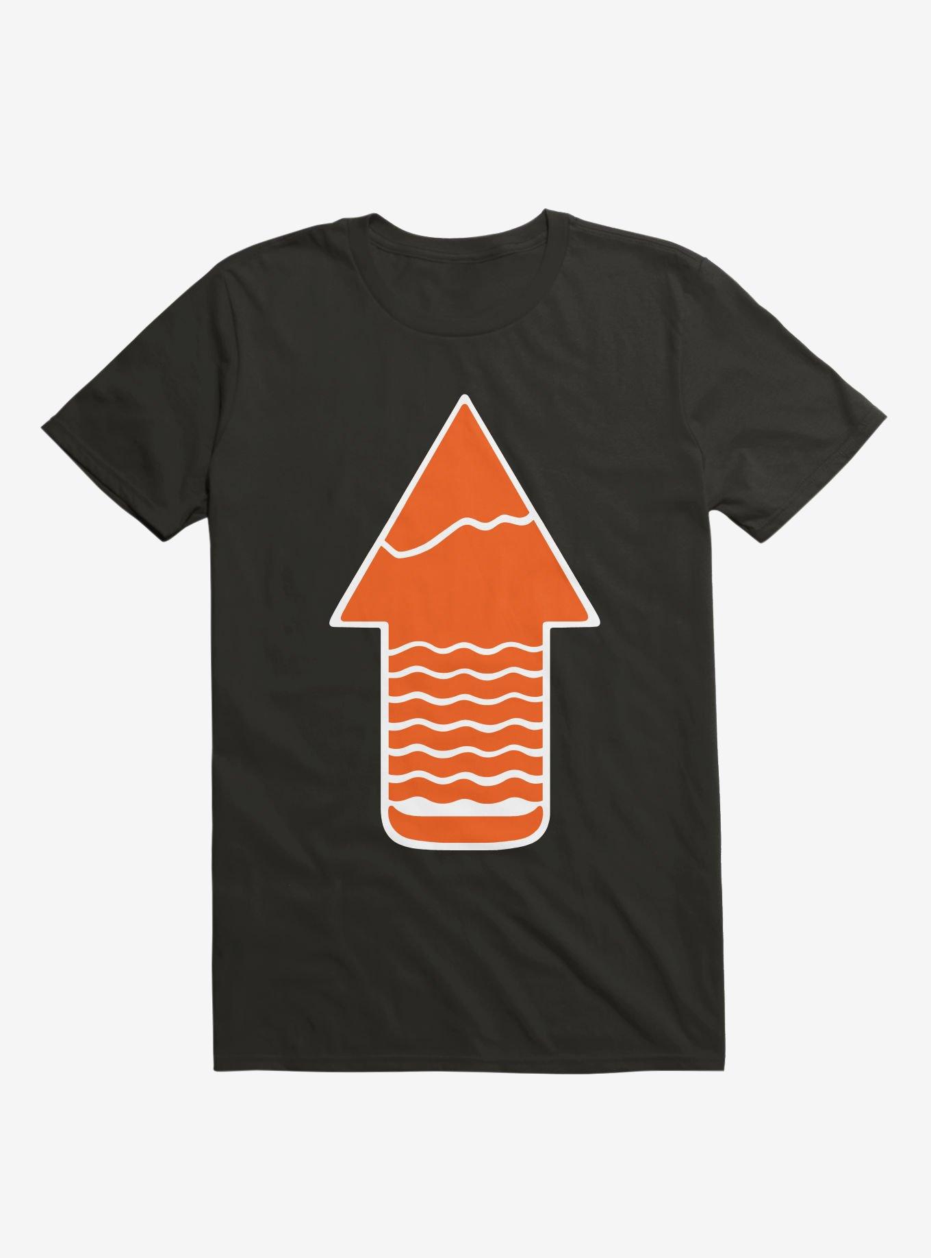 Take A Hike Up Arrow Art T-Shirt, BLACK, hi-res