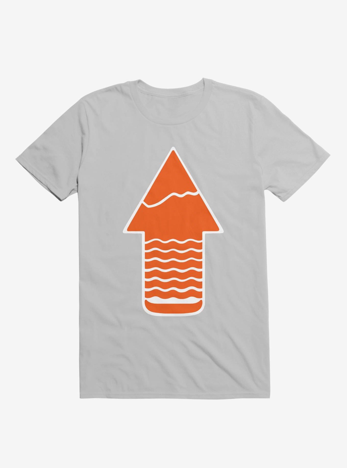 Take A Hike Up Arrow Art T-Shirt, ICE GREY, hi-res