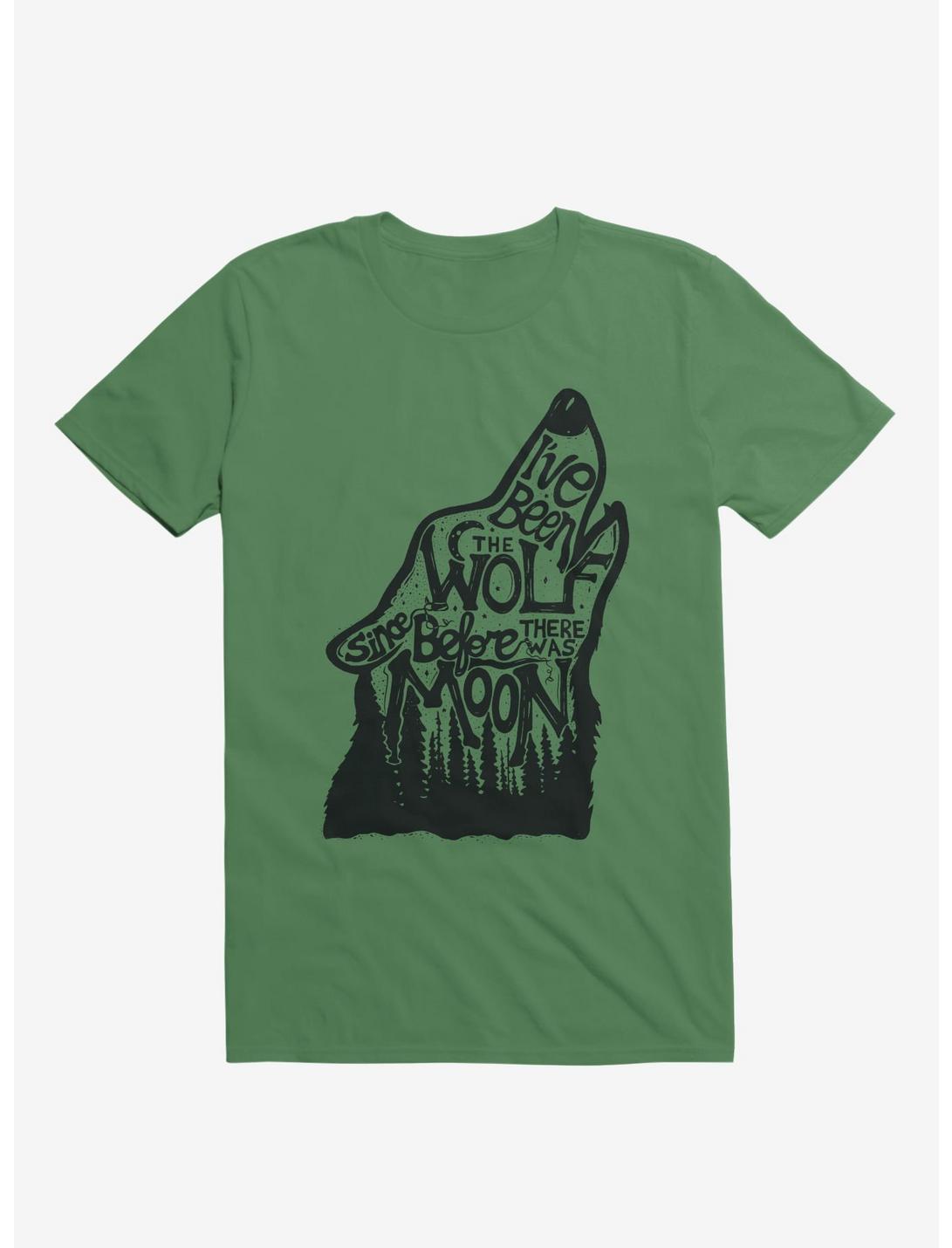 I've Been The Wolf Since Before There Was A Moon T-Shirt, KELLY GREEN, hi-res