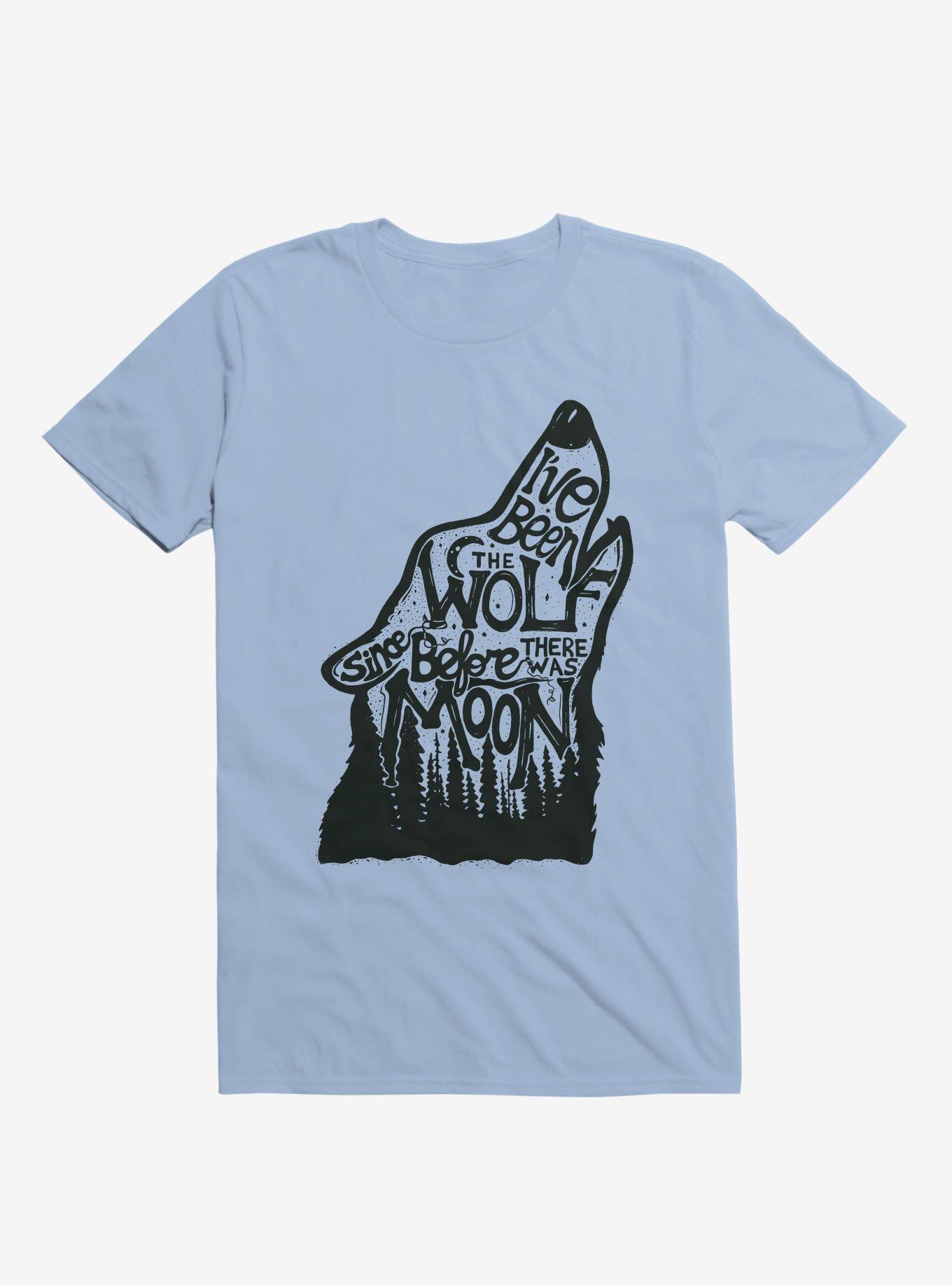 I've Been The Wolf Since Before There Was A Moon T-Shirt, LIGHT BLUE, hi-res