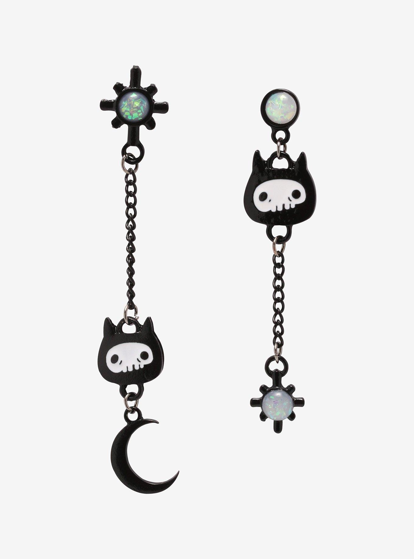 Sun & Moon Mismatch Earrings By Guild Of Calamity, , hi-res