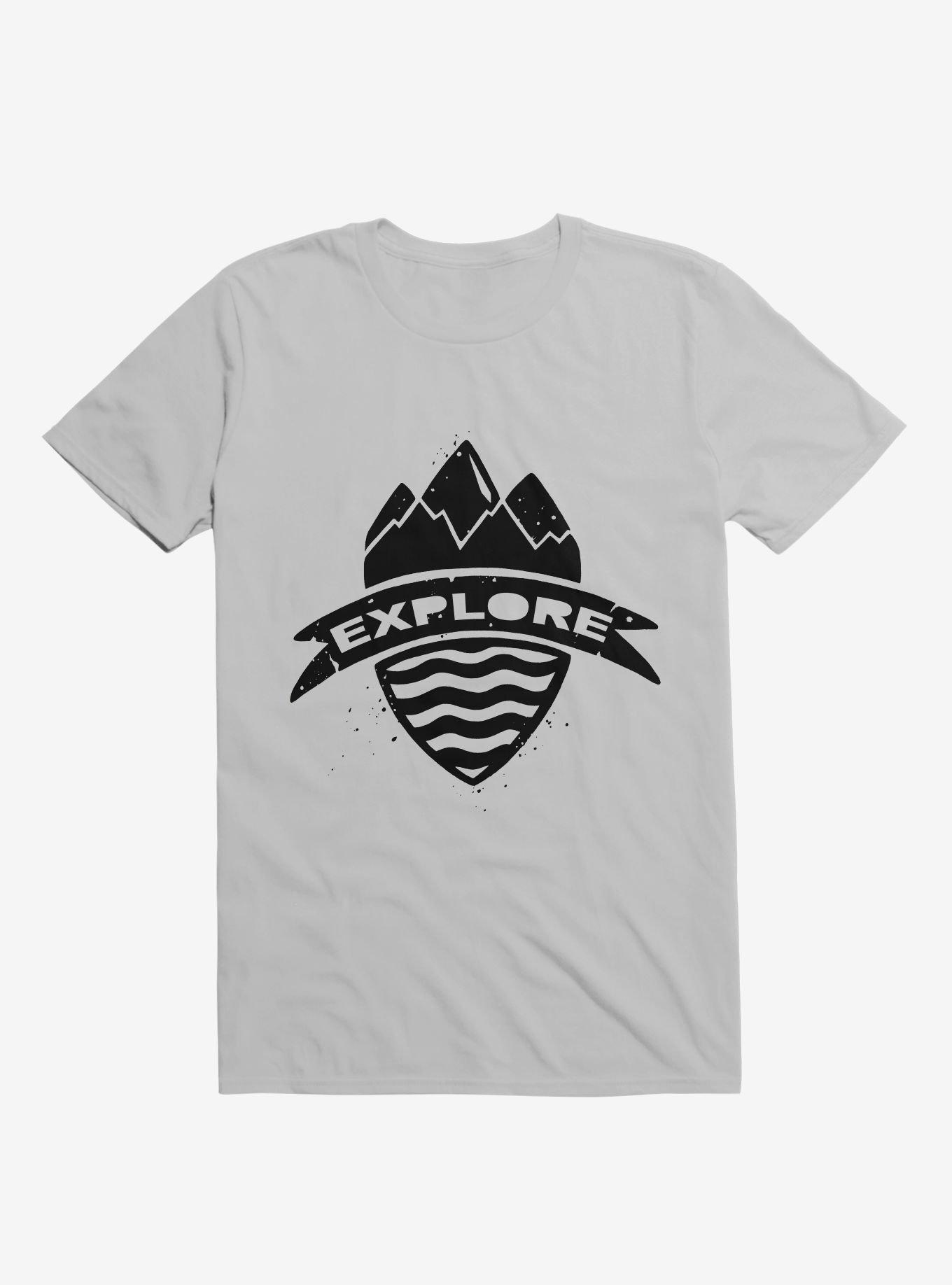 Explorer's Crest T-Shirt, ICE GREY, hi-res