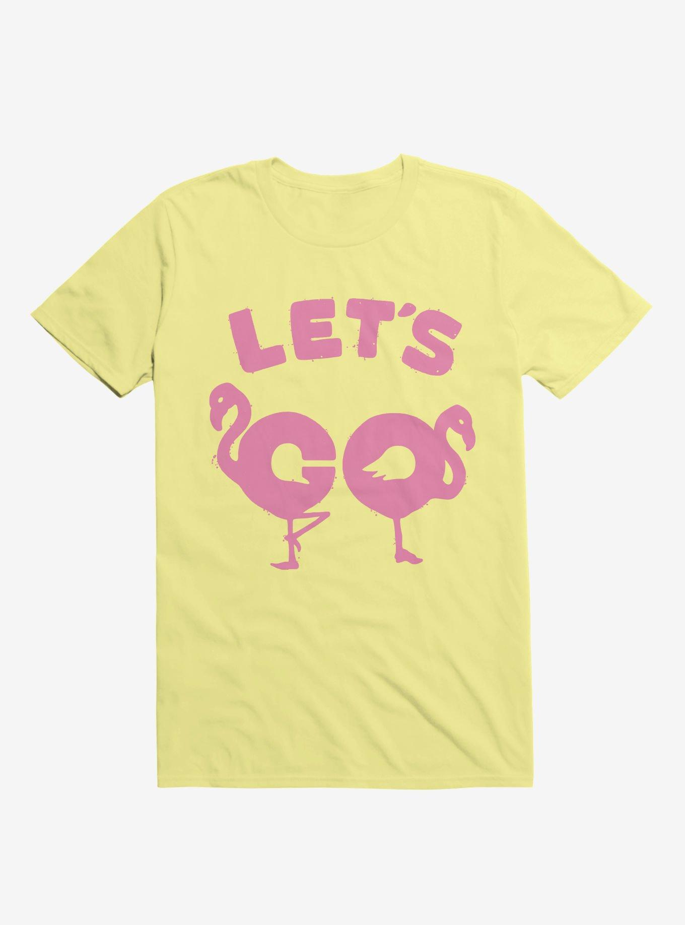 Let's Go Flamingo! T-Shirt, CORN SILK, hi-res