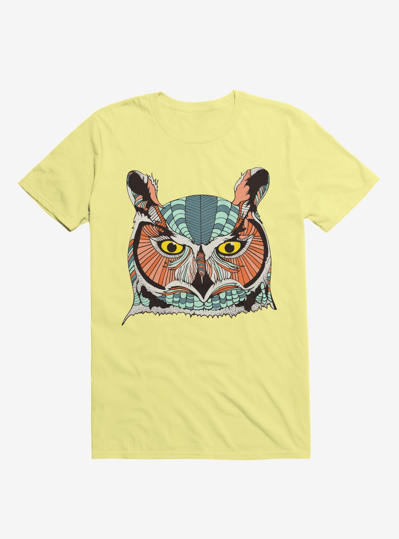 Owl Art T-Shirt, CORN SILK, hi-res
