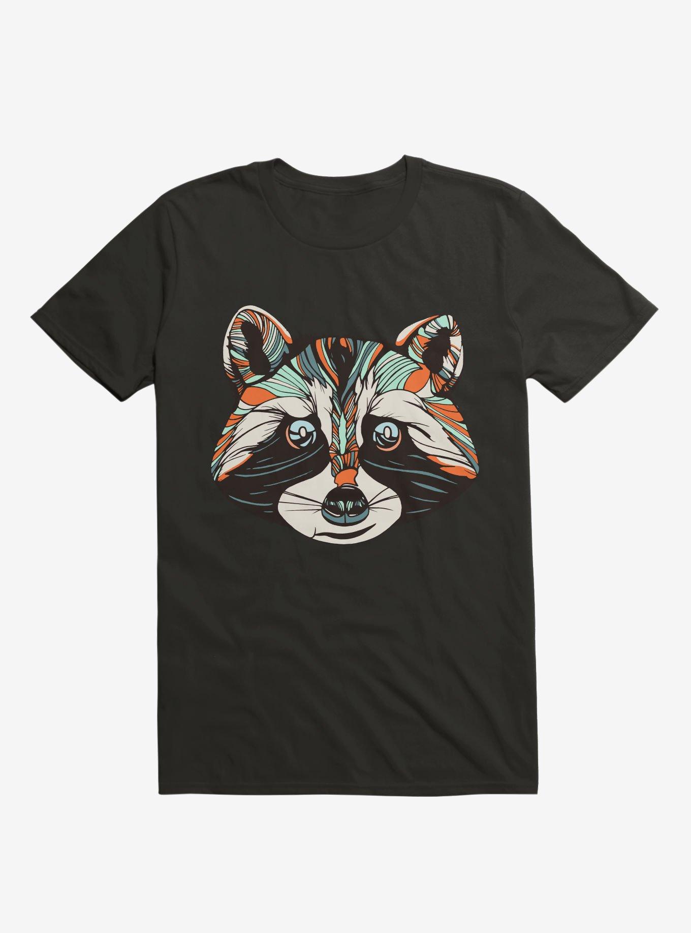 Raccoon Art T-Shirt, BLACK, hi-res