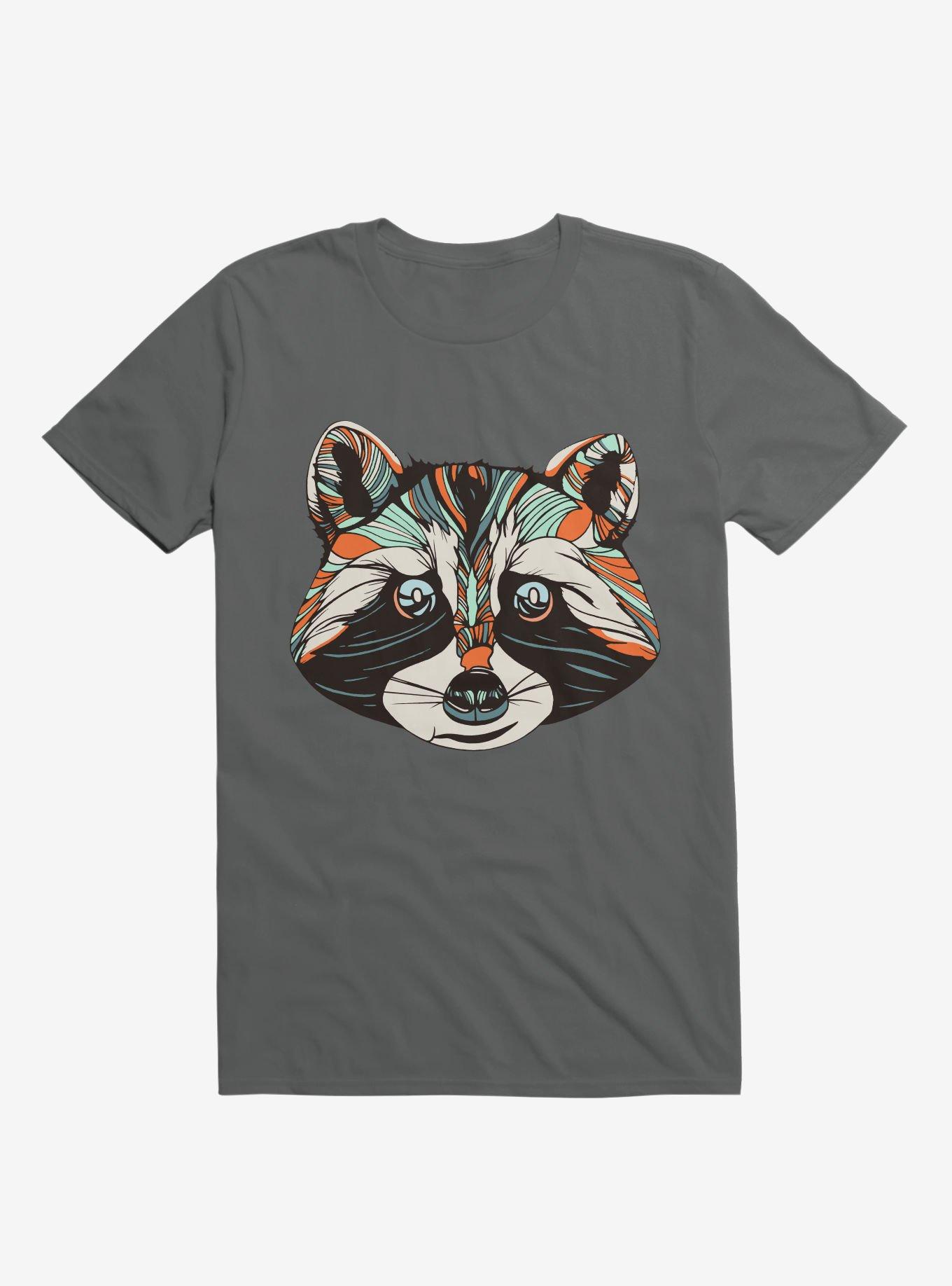 Raccoon Art T-Shirt, ASPHALT, hi-res