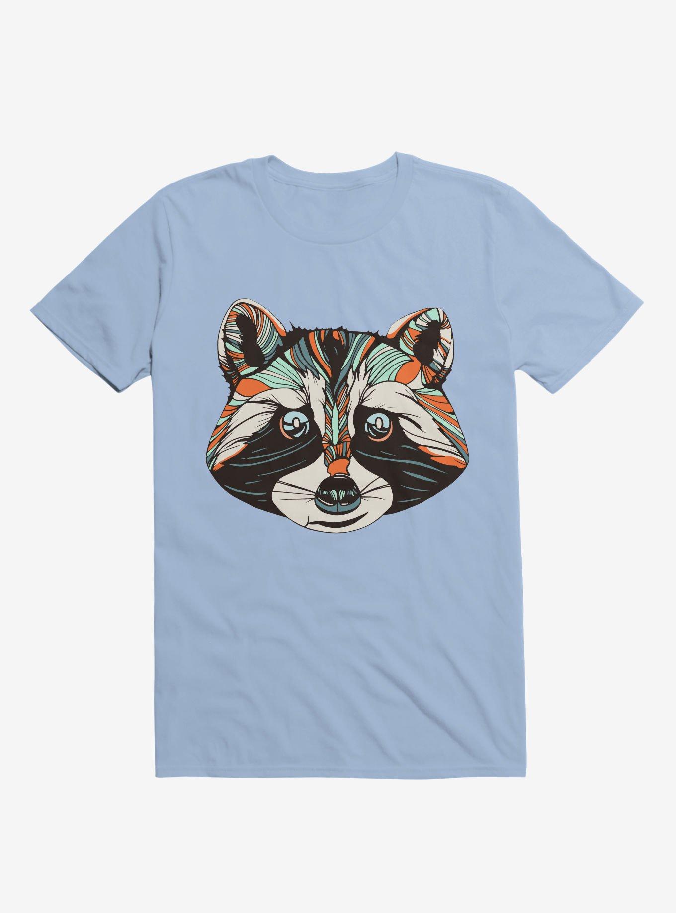 Raccoon Art T-Shirt, LIGHT BLUE, hi-res