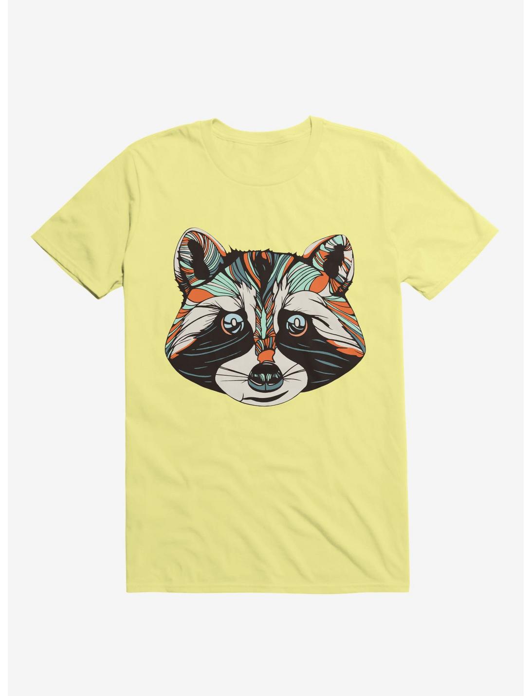 Raccoon Art T-Shirt, CORN SILK, hi-res