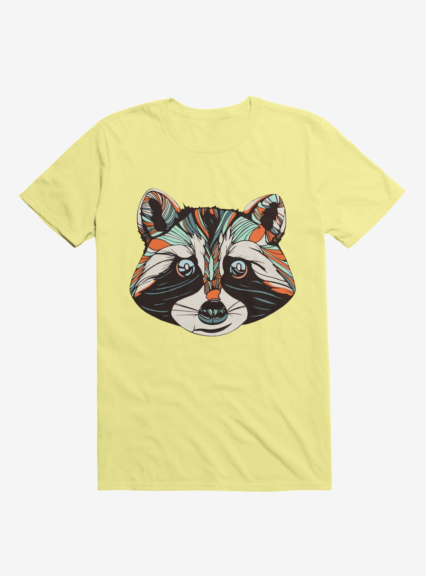 Raccoon Art T-Shirt, CORN SILK, hi-res