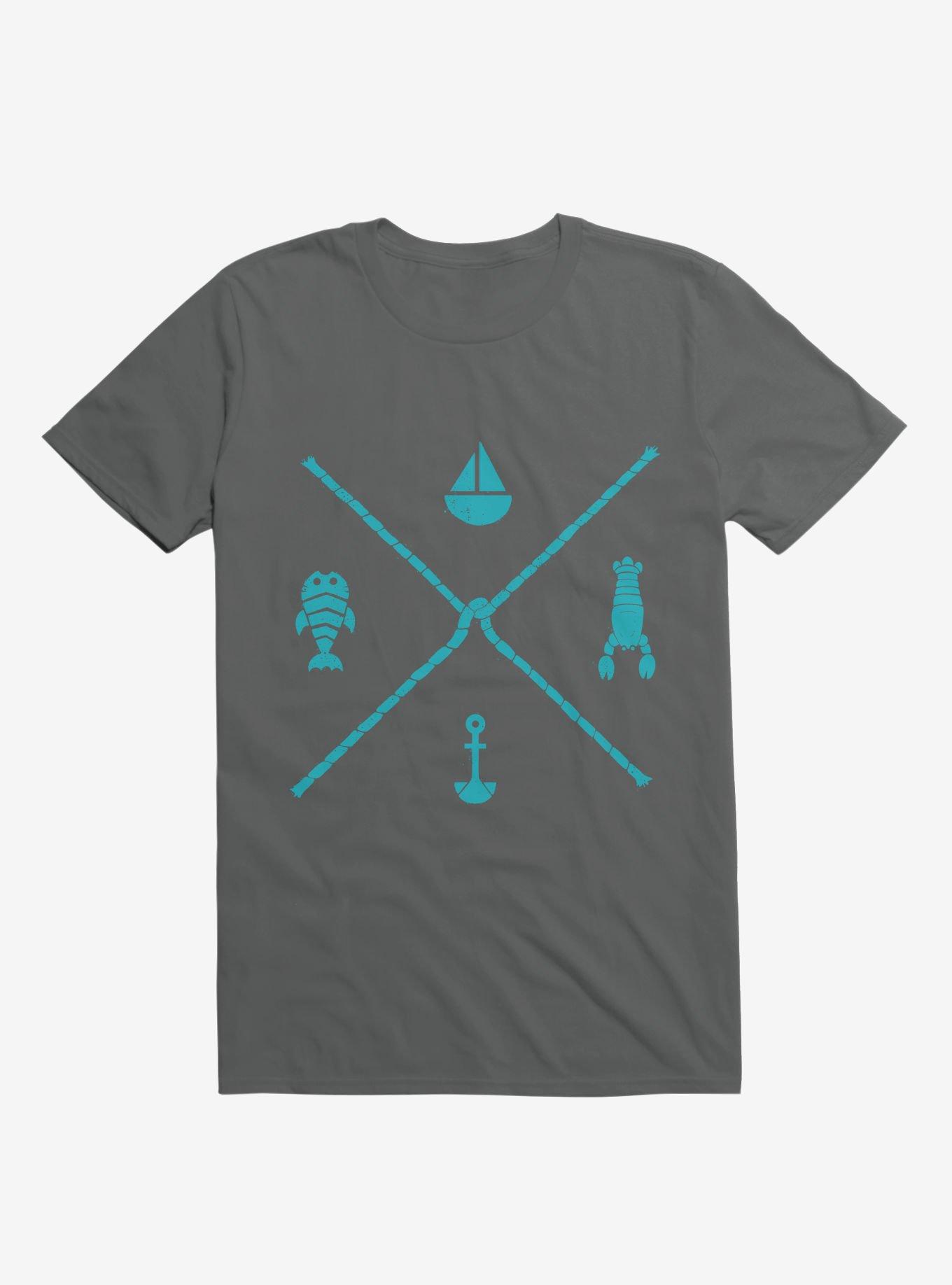 Sub-Aquatic Compass T-Shirt, ASPHALT, hi-res