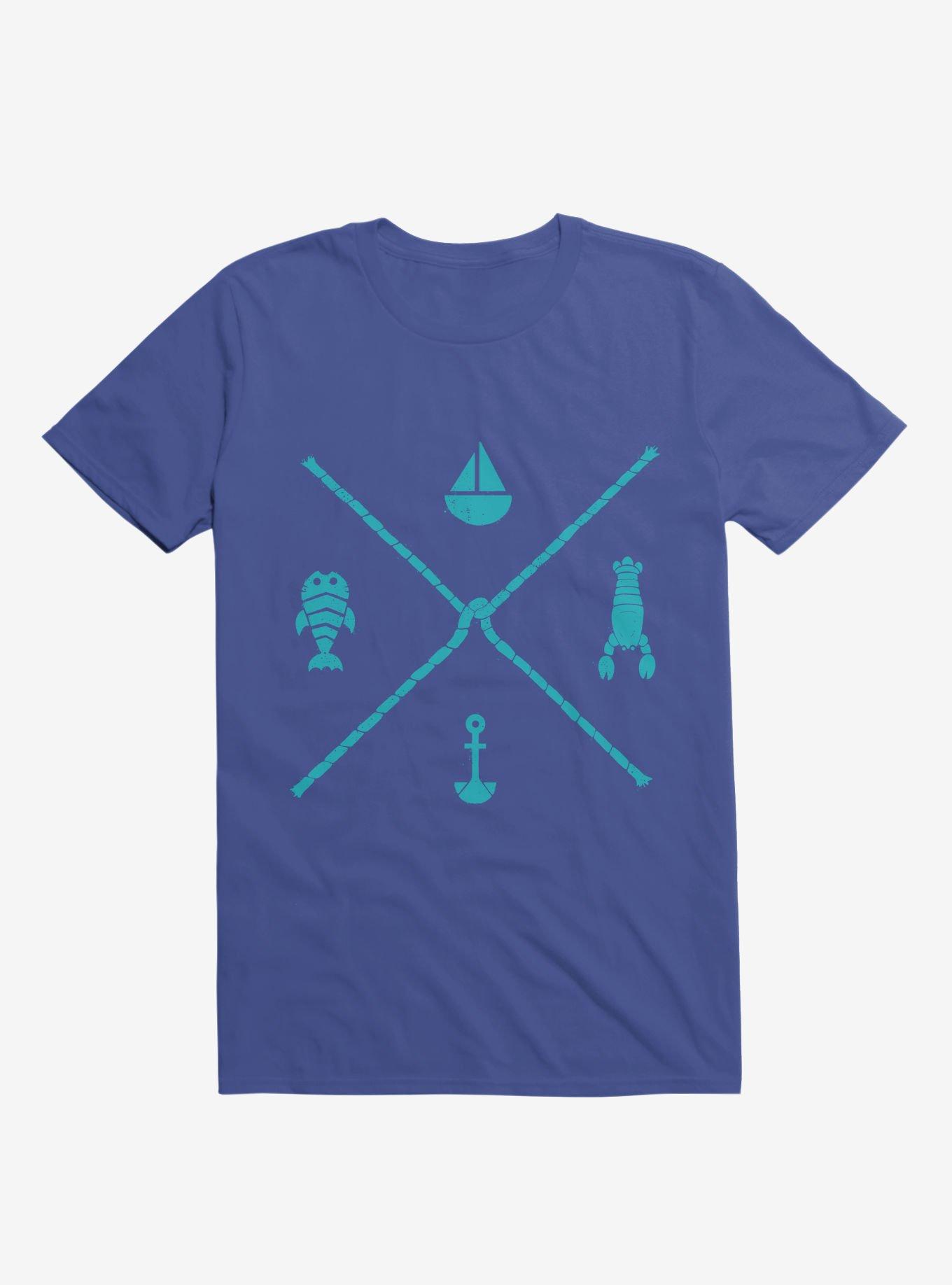 Sub-Aquatic Compass T-Shirt, ROYAL, hi-res